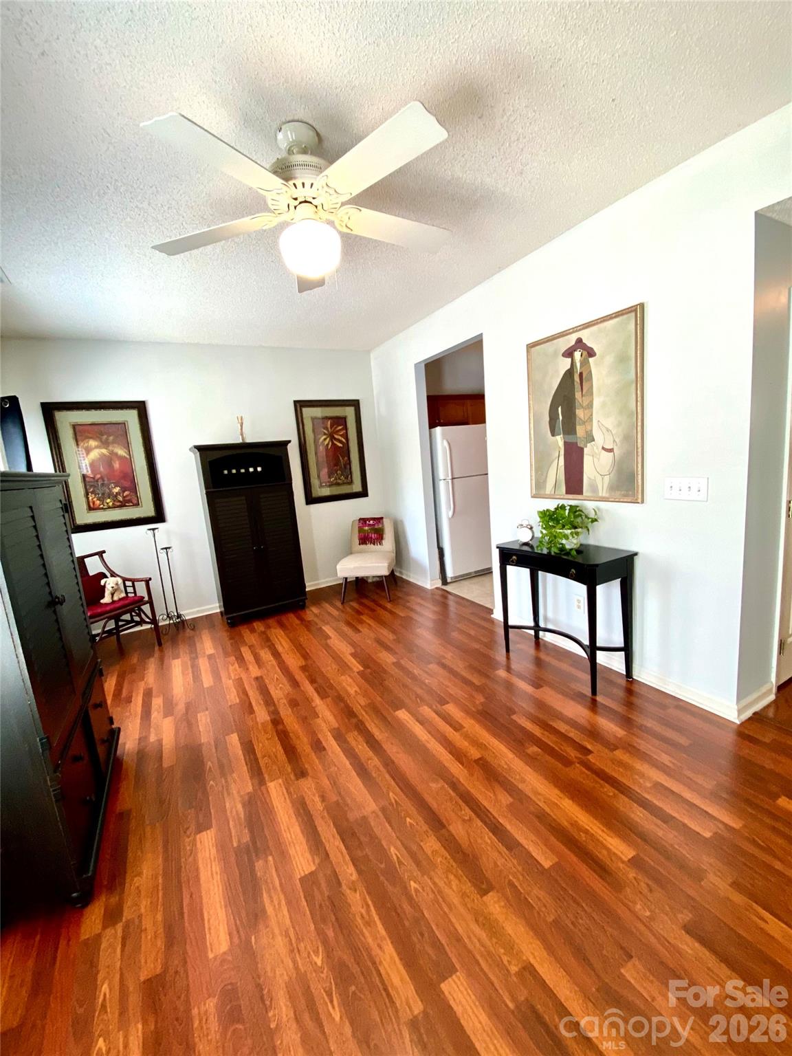 Living Room from door entry area. Hallway on the first right and Kitchen entry on far right. - 6025 Creft Circle, Indian Trail