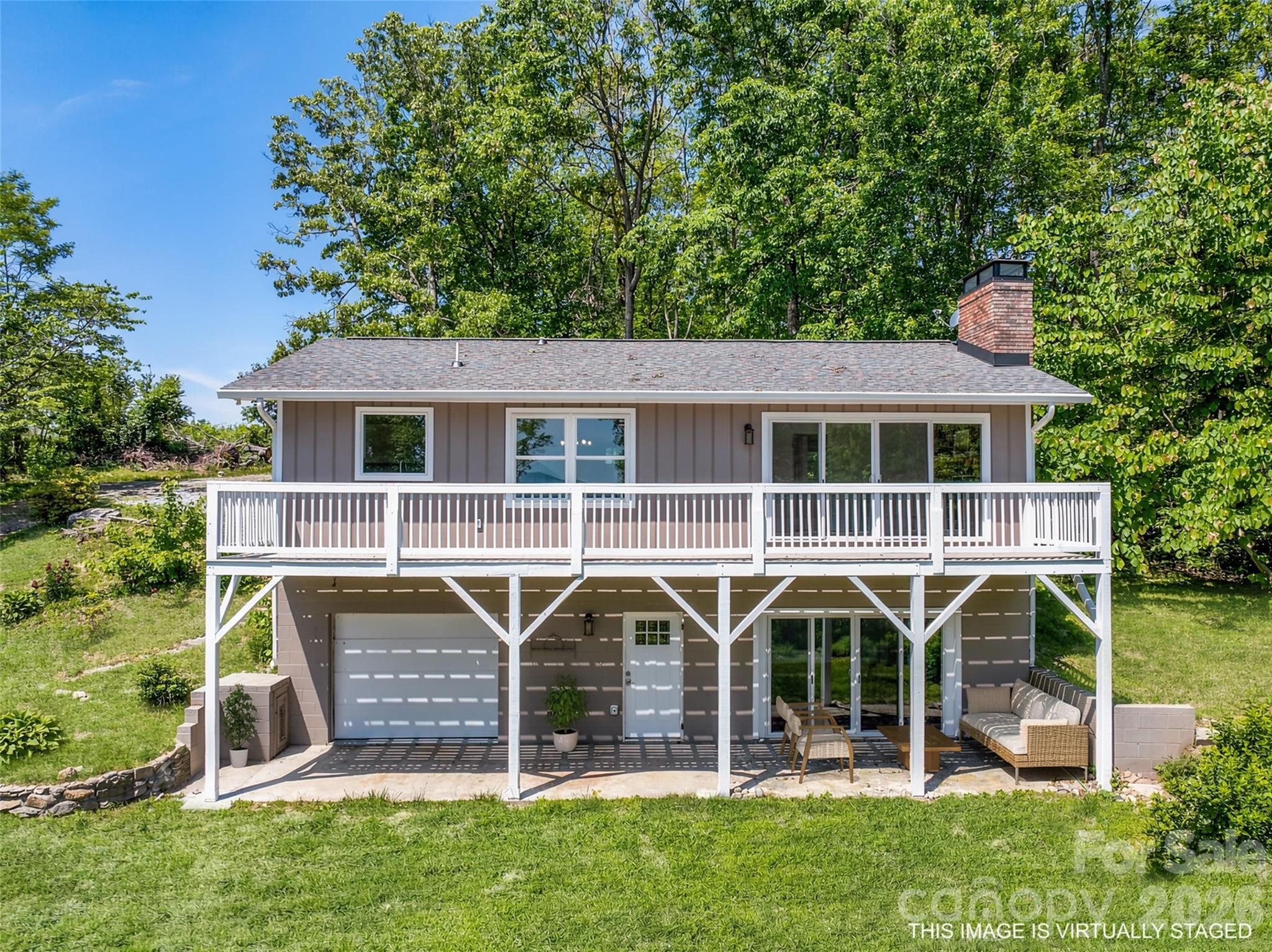 Rear view of the home, plenty of entertaining and living space options - 69 Milburn Lane, Hendersonville