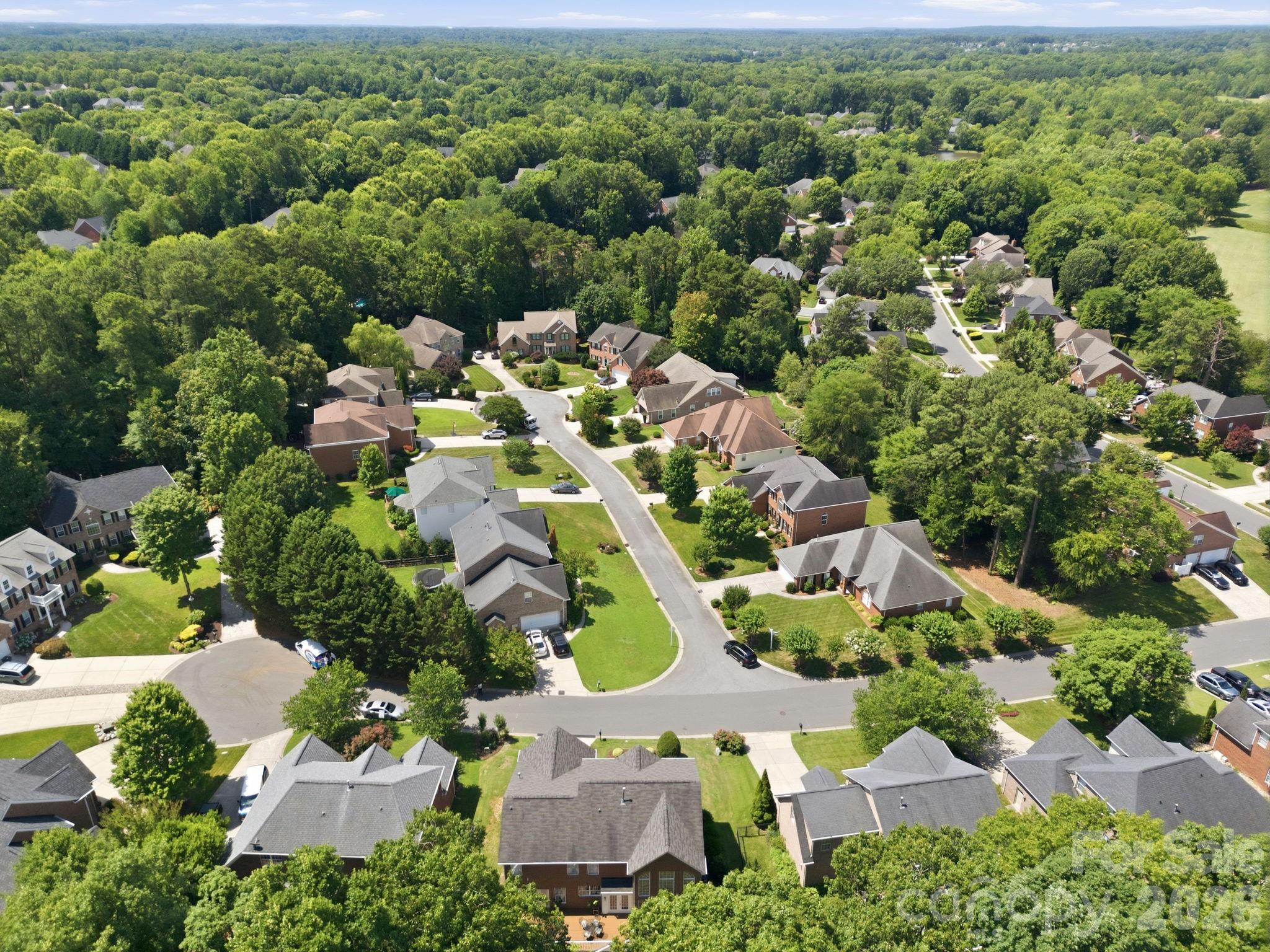 Aerial street view - 9329 Uxbridge Lane, Huntersville