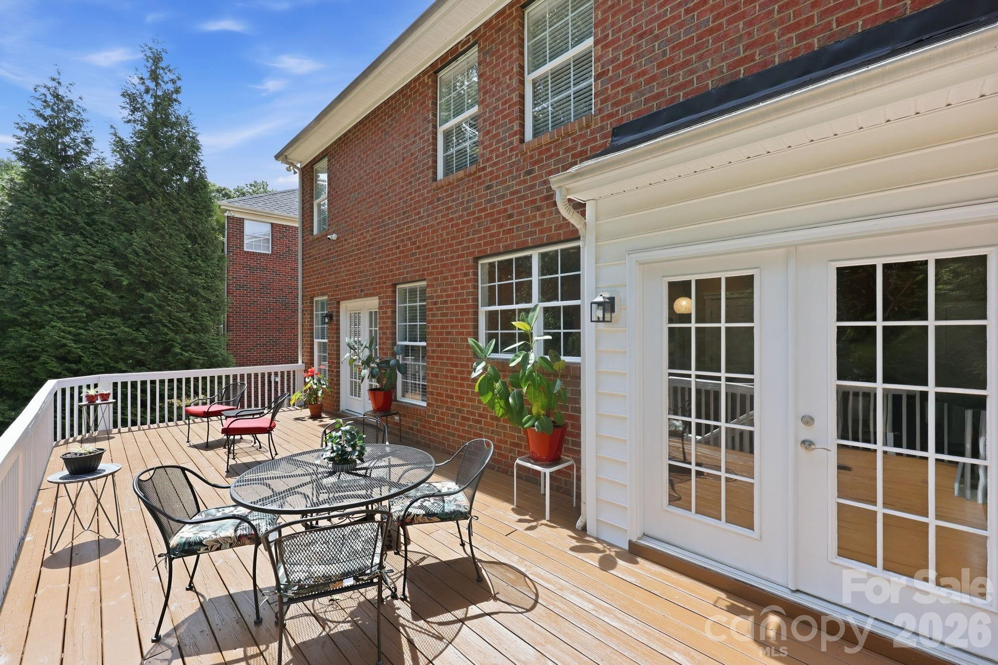 additional view of newly painted expansive deck - 9329 Uxbridge Lane, Huntersville