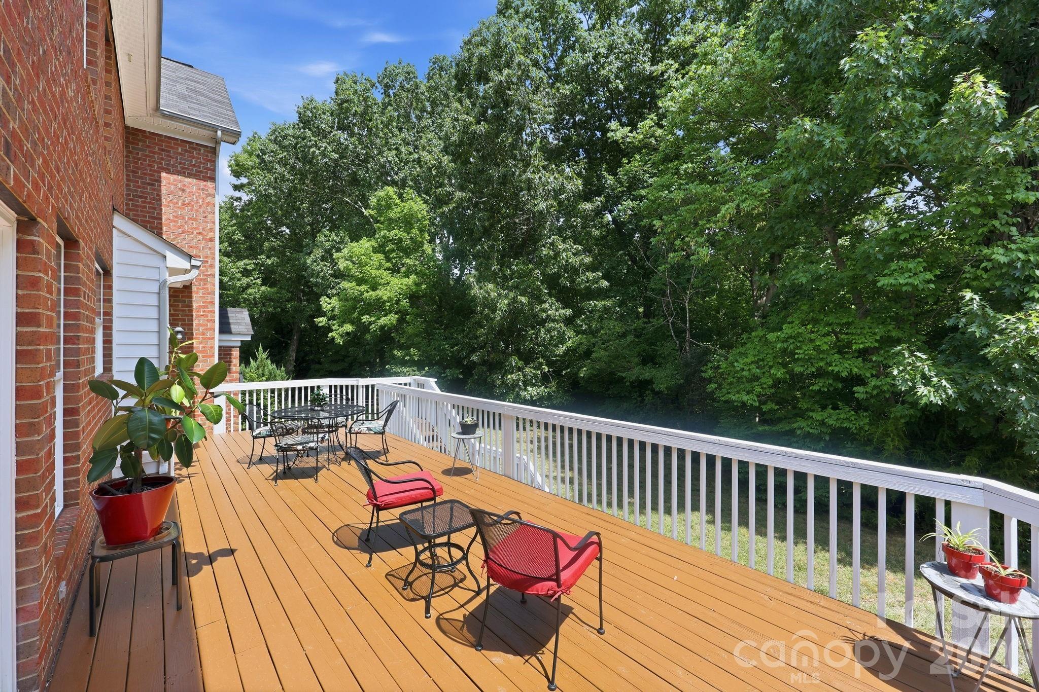 another view of expansive deck - freshly painted - 9329 Uxbridge Lane, Huntersville