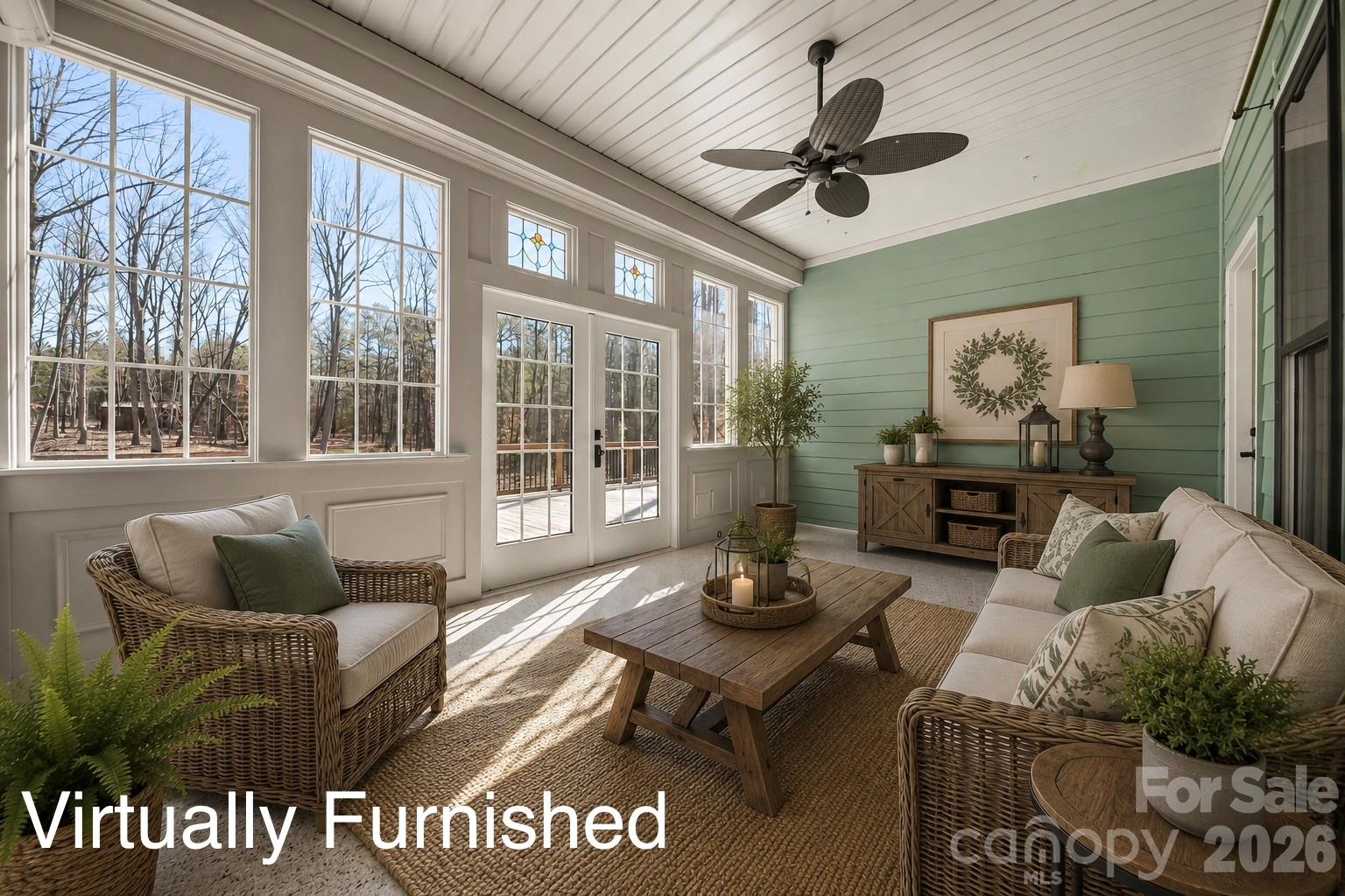Heated/Cooled Sunroom - Virtually Furnished - 2586 Lee Lawing Road, Lincolnton