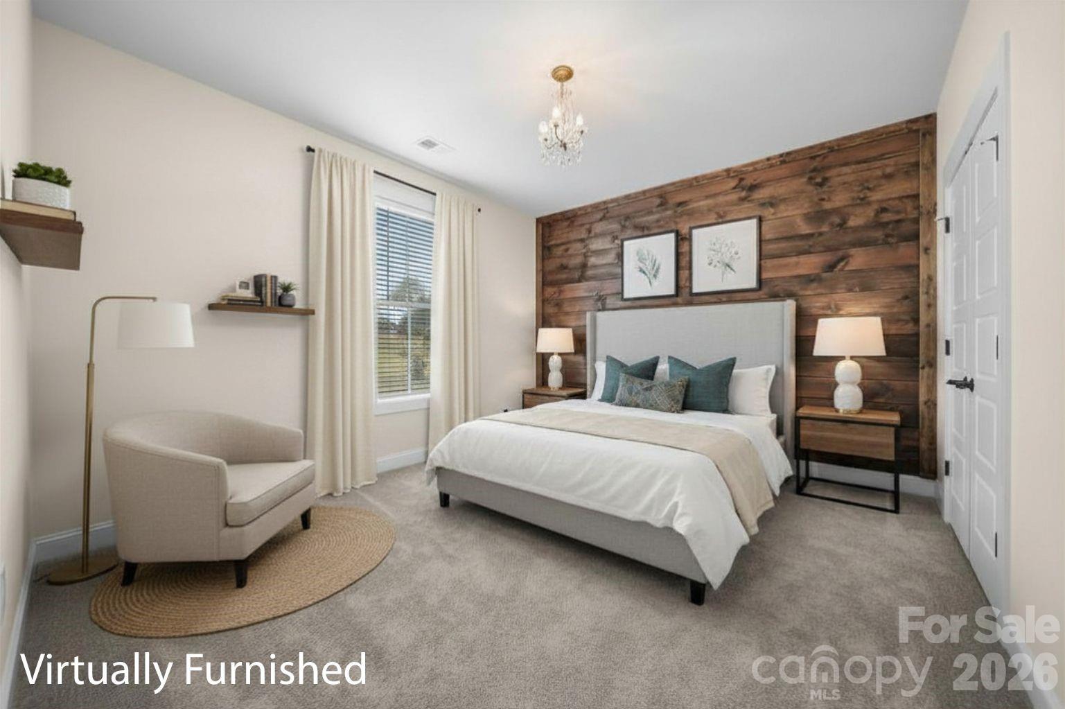 Bedroom 2 - Virtually Staged - 2586 Lee Lawing Road, Lincolnton