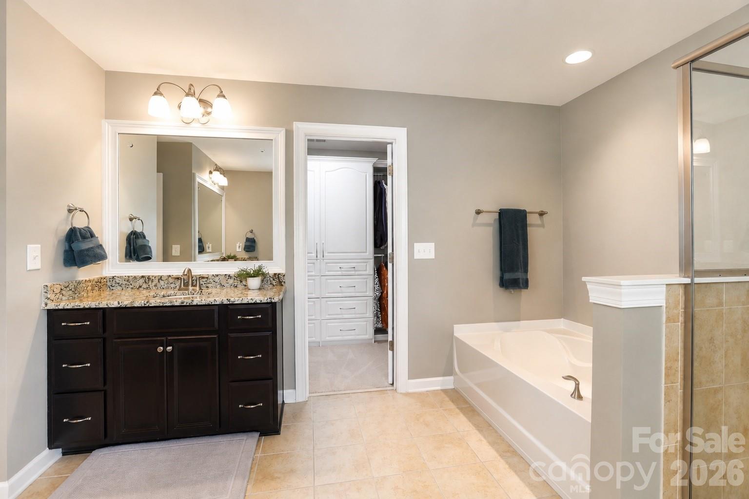 Primary Bathroom - 2412 Hamlet Court, Matthews