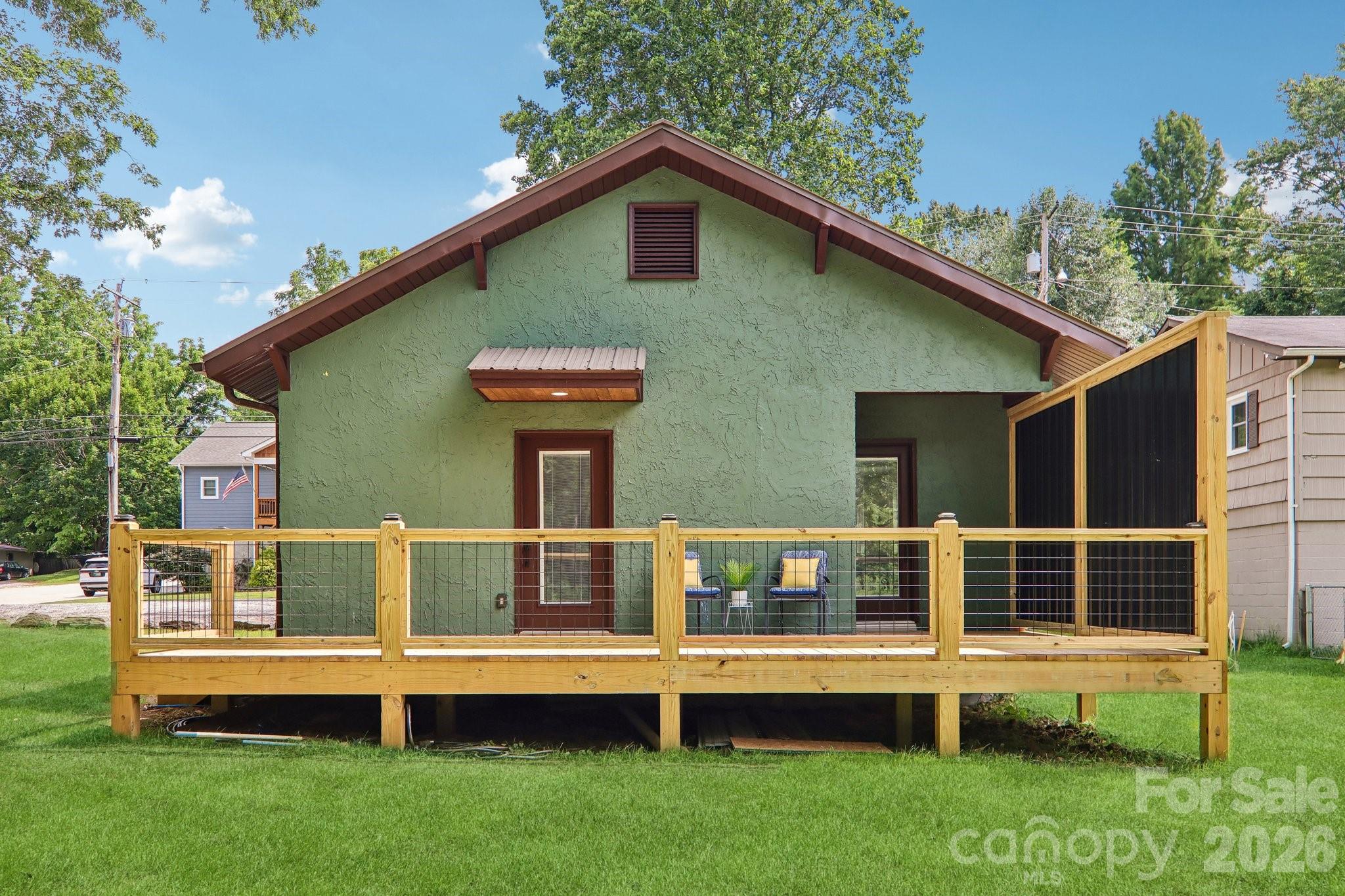 Large back deck - 169 East Street, Waynesville