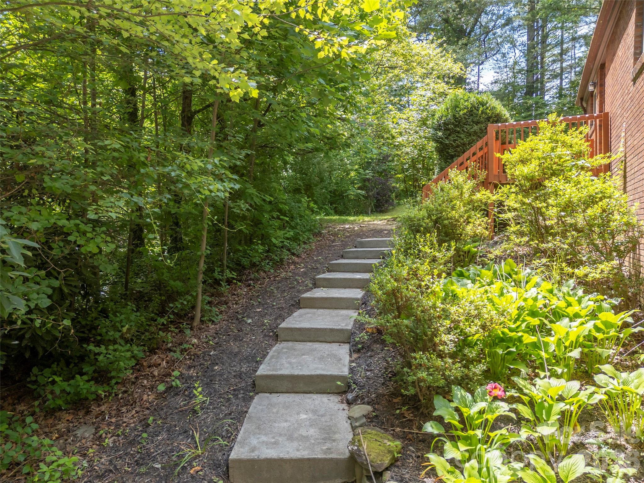 Path to front door - 3276 Howard Gap Road, Hendersonville