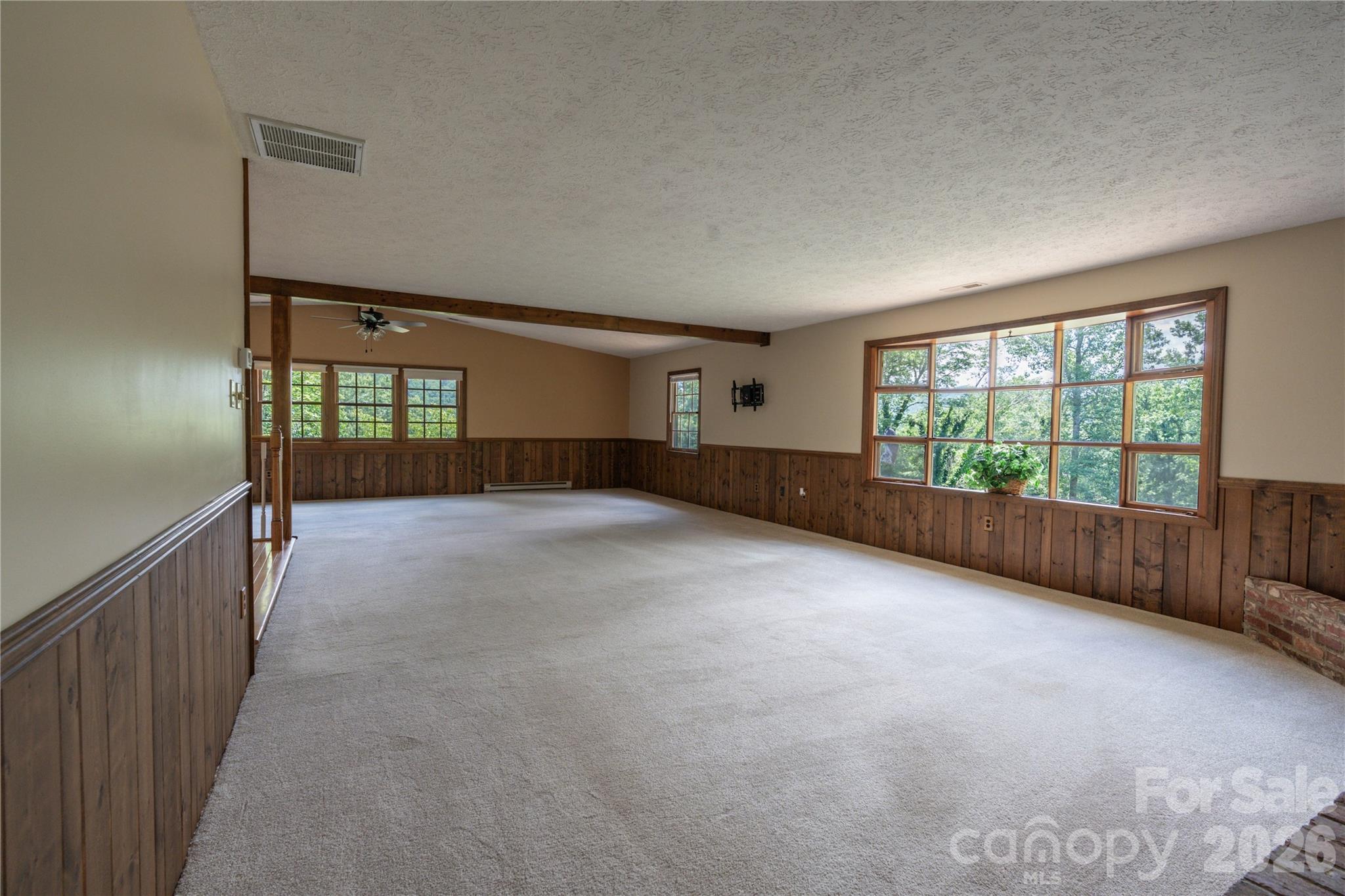 Extra large family/living room on main level - 45 Mountain View Avenue, Black Mountain