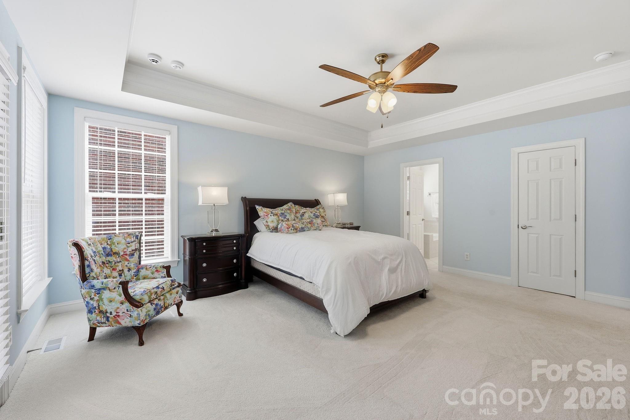 primary master suite looking into bath entrance - main floor - 9329 Uxbridge Lane, Huntersville