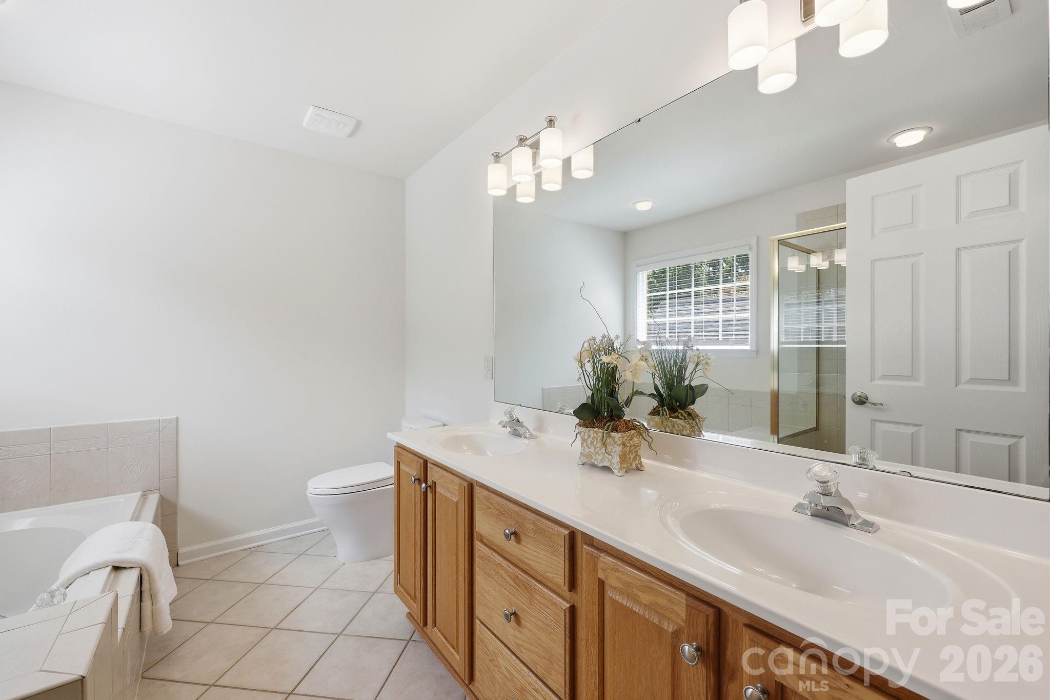 primary bathroom - second floor with new toto toilet - 9329 Uxbridge Lane, Huntersville
