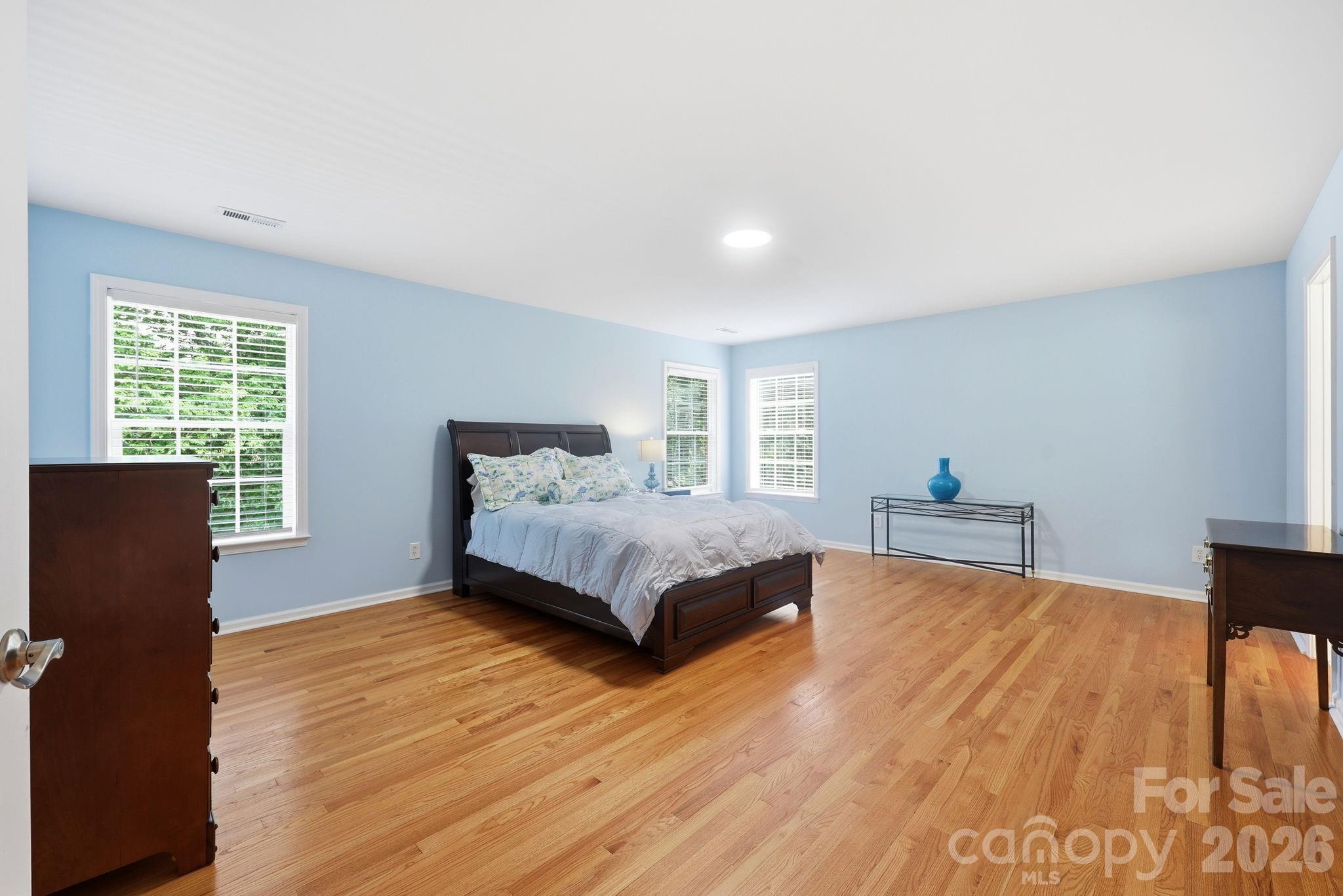 primary bedroom - second floor with hardwood floors - 9329 Uxbridge Lane, Huntersville