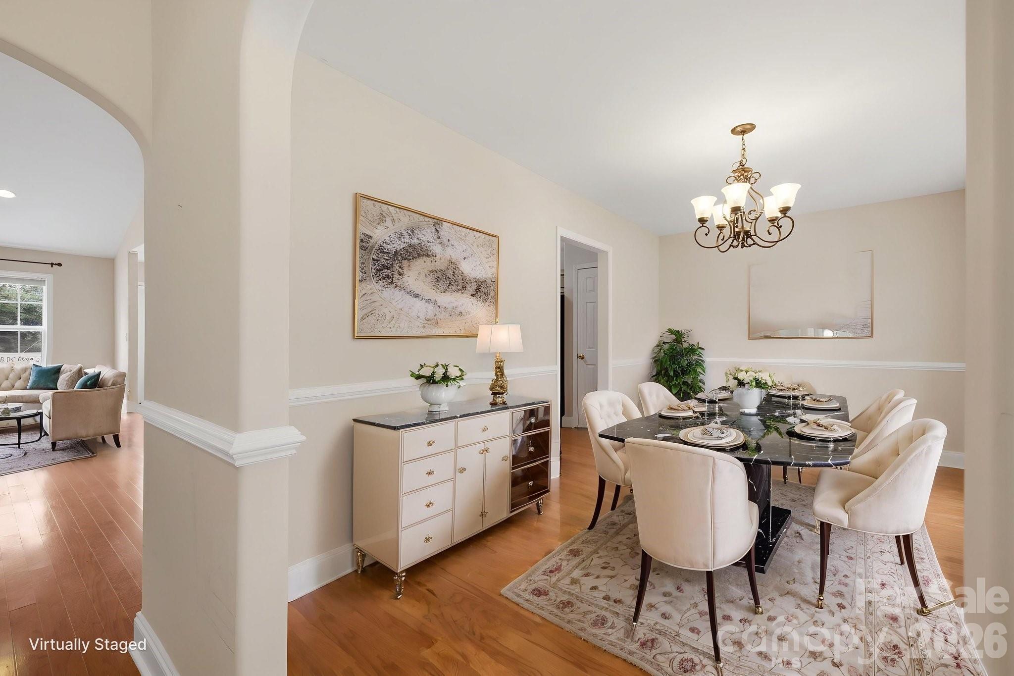 Dining Room Virtually Staged - 210 Jane Sowers Road, Statesville