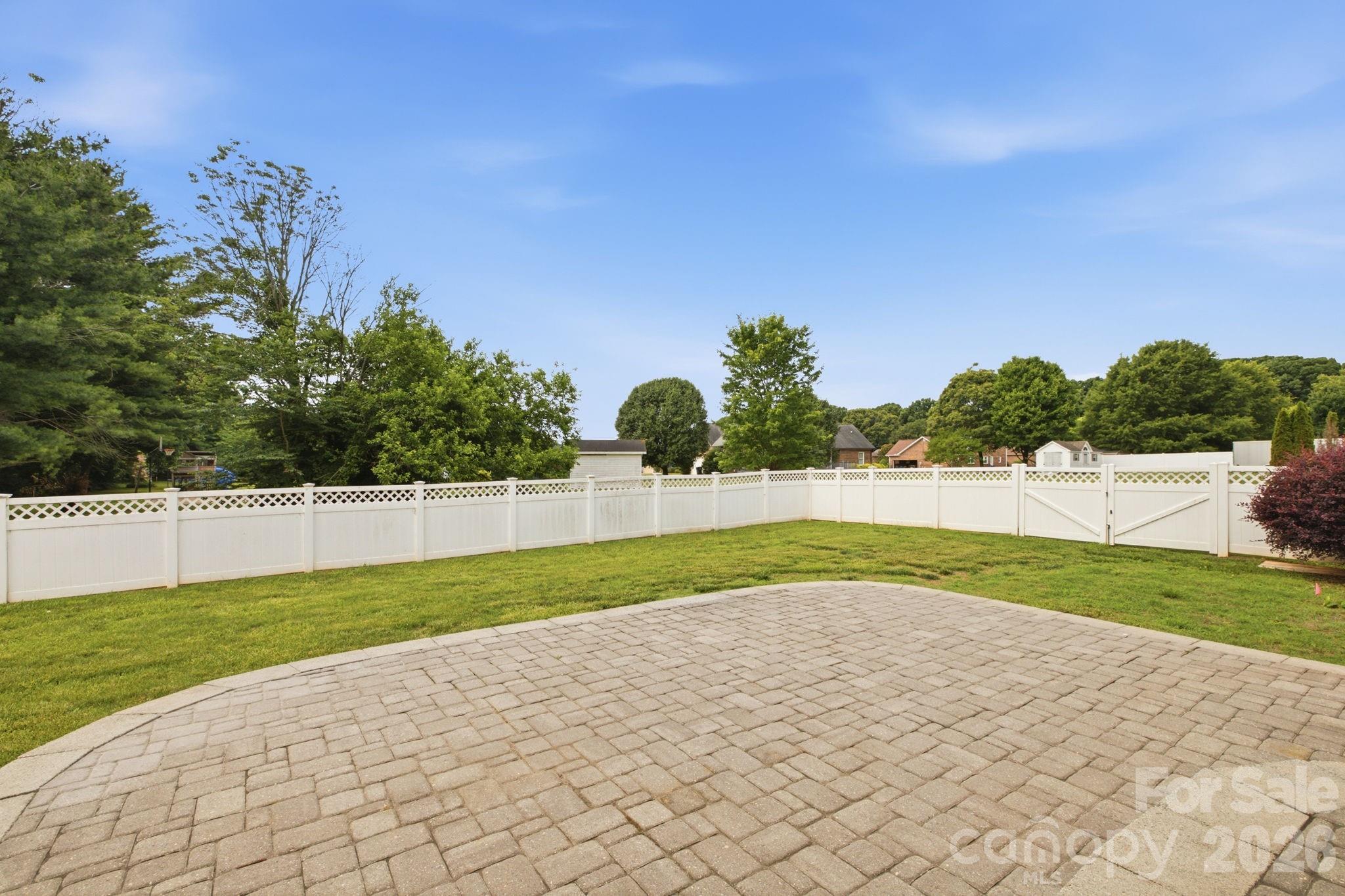 Paver patio in back yard - 210 Jane Sowers Road, Statesville