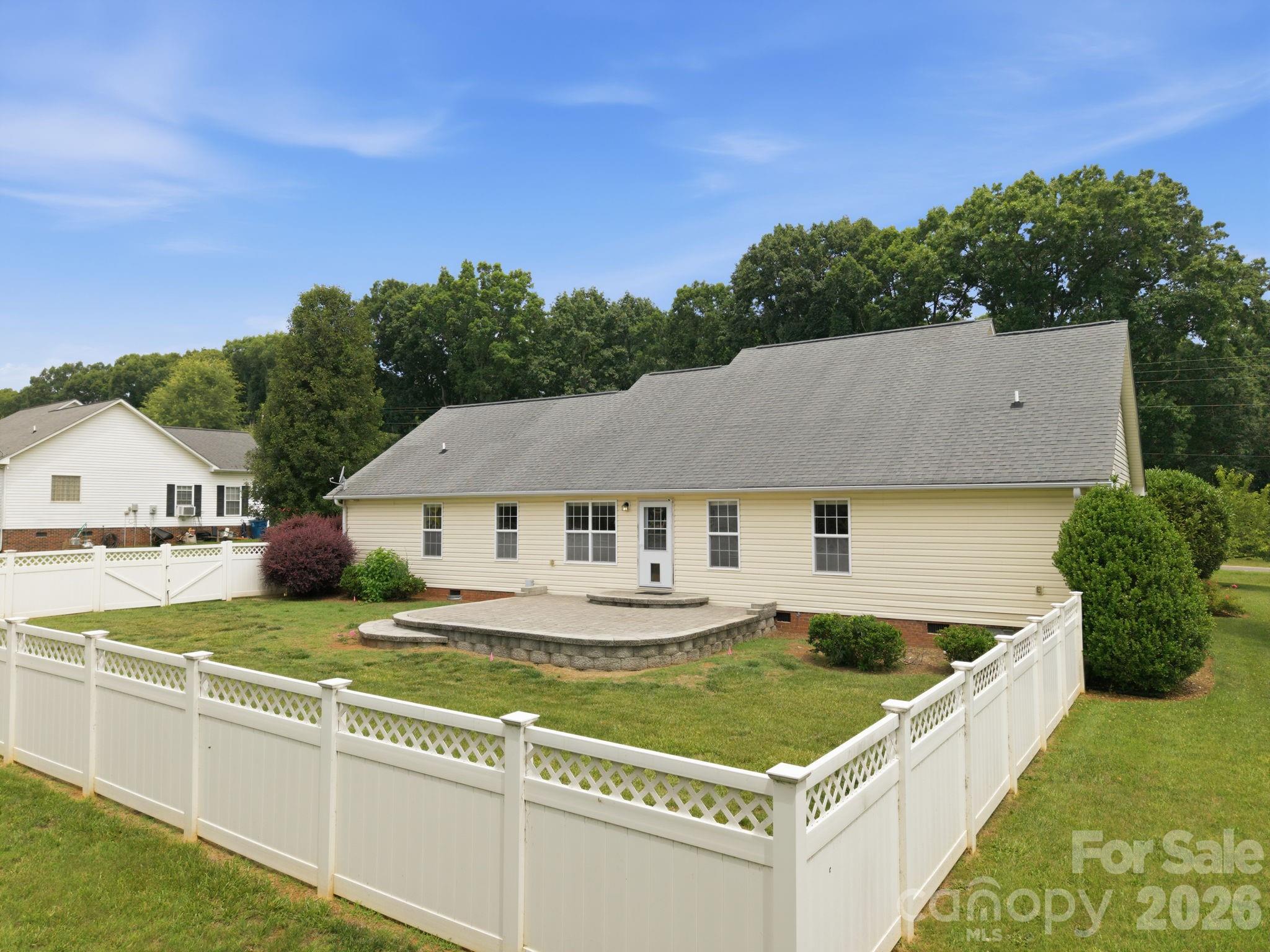 Fenced backyard - 210 Jane Sowers Road, Statesville