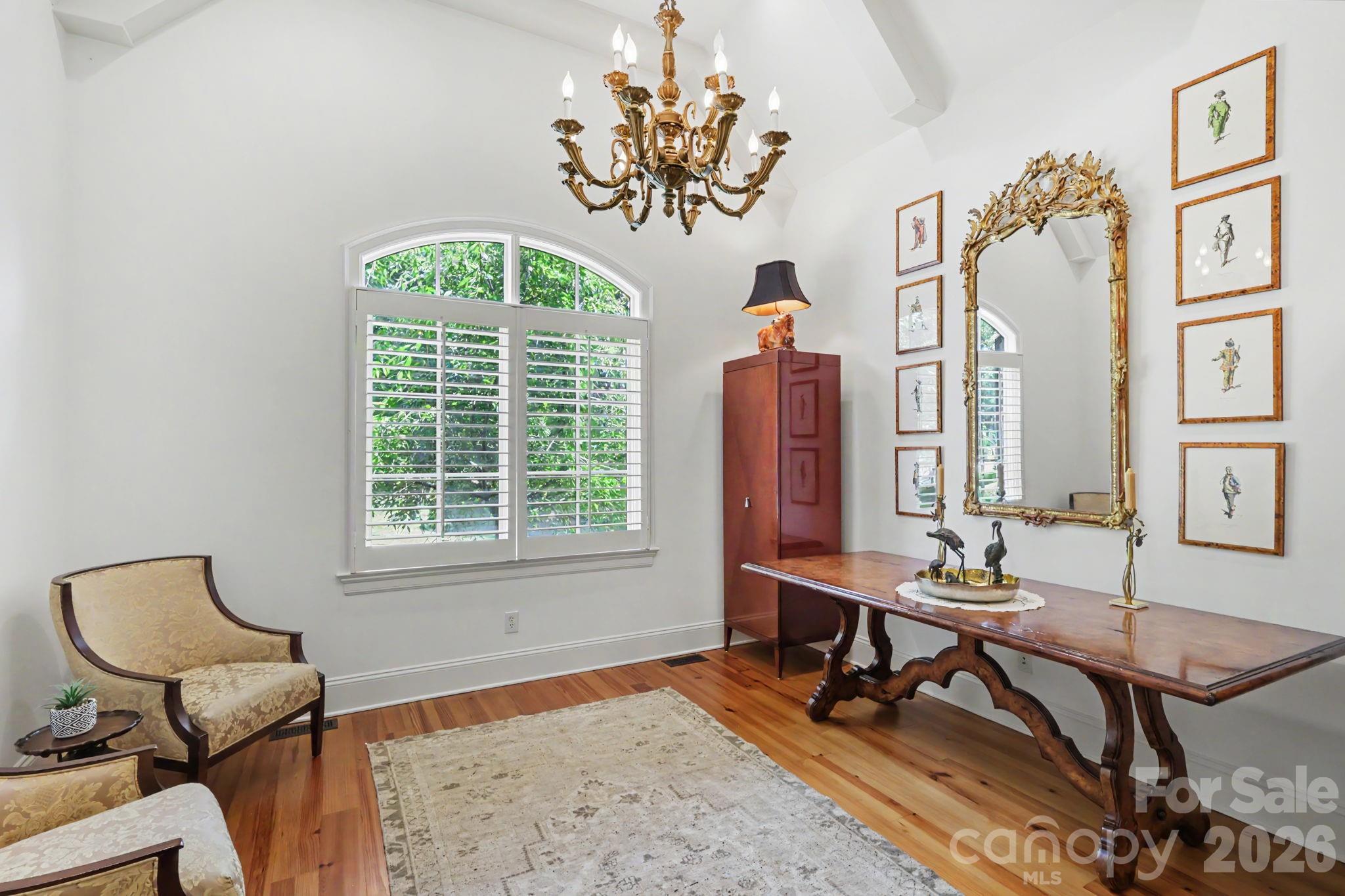 Main level office/ Bedroom two with full bath & closet - 508 Hideaway Ridge Court, Matthews