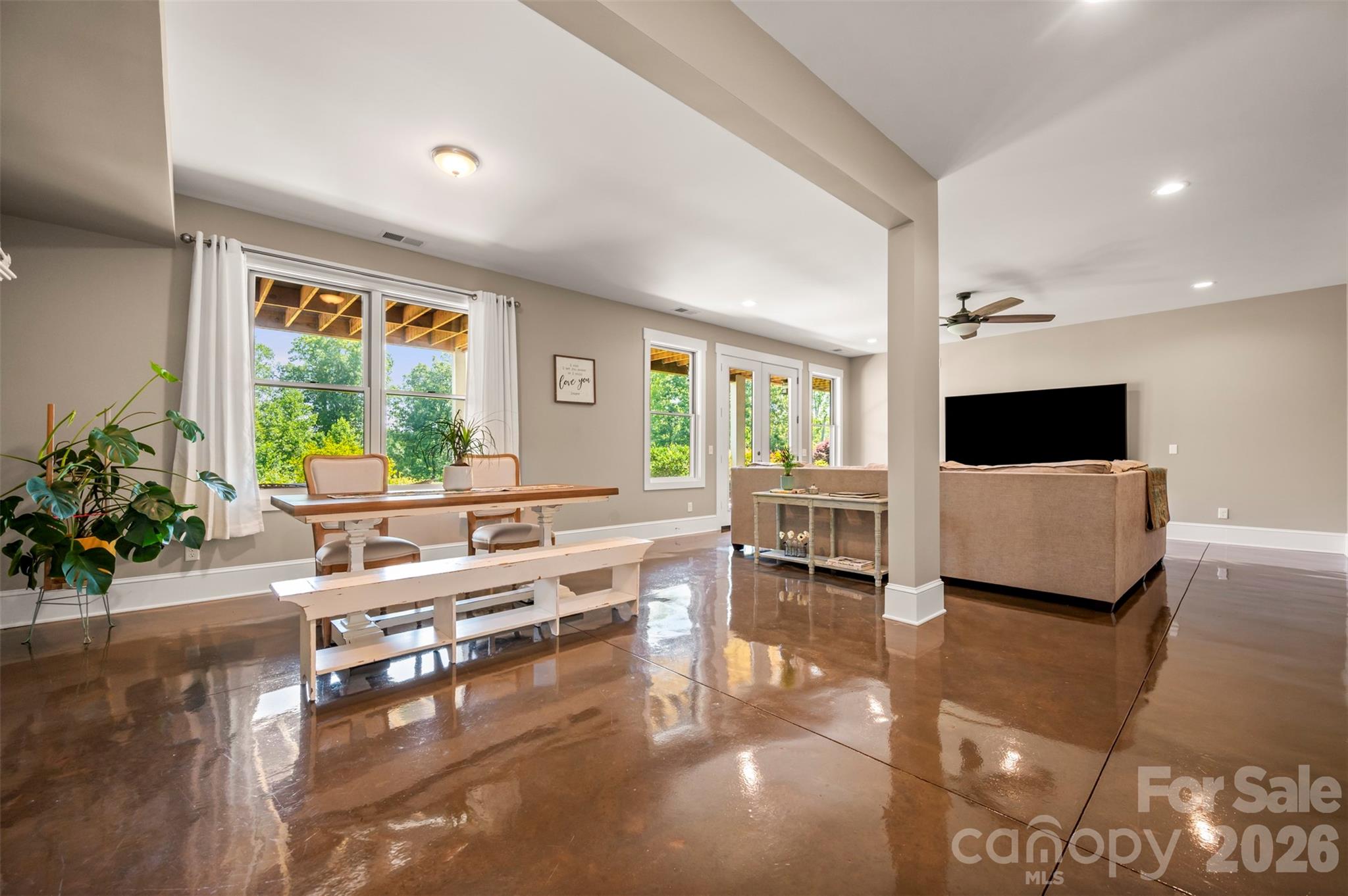Lower level family room - 398 Mapleton Lane, Columbus