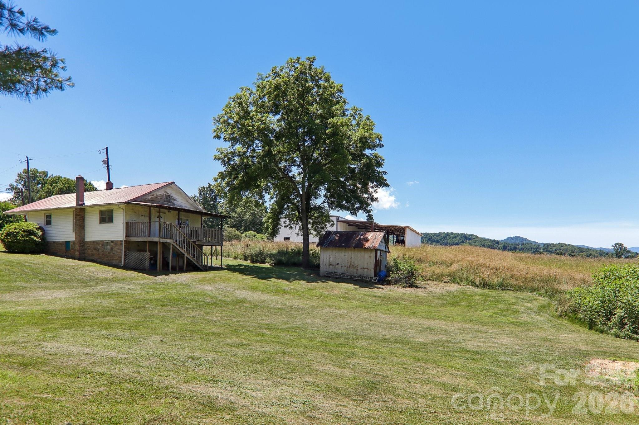 View from lower boundary of property toward house - 414 Skyline Drive, Canton