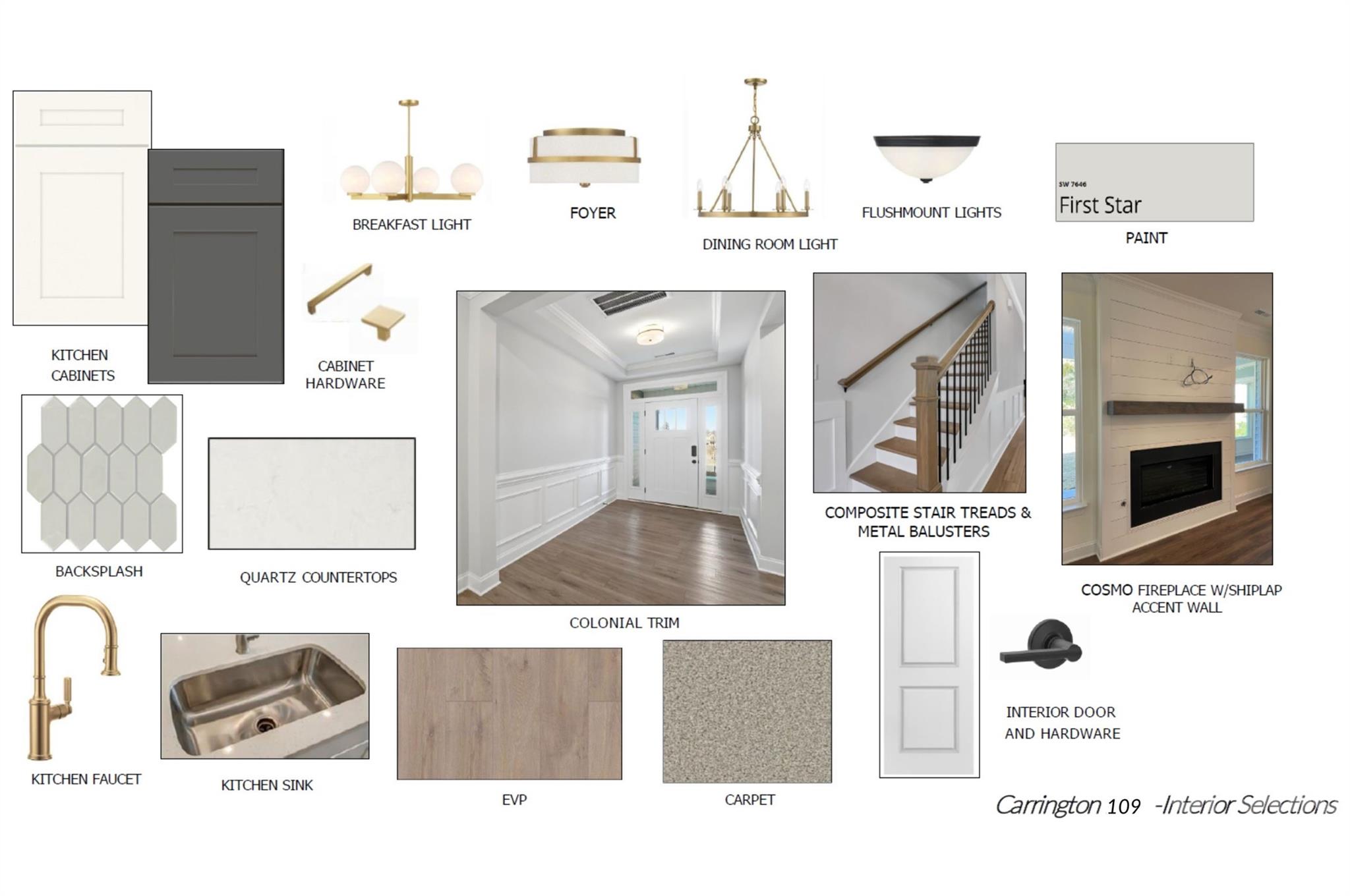 Actual options for homesite 109 - 4487 Blue Mound Court, Stanley