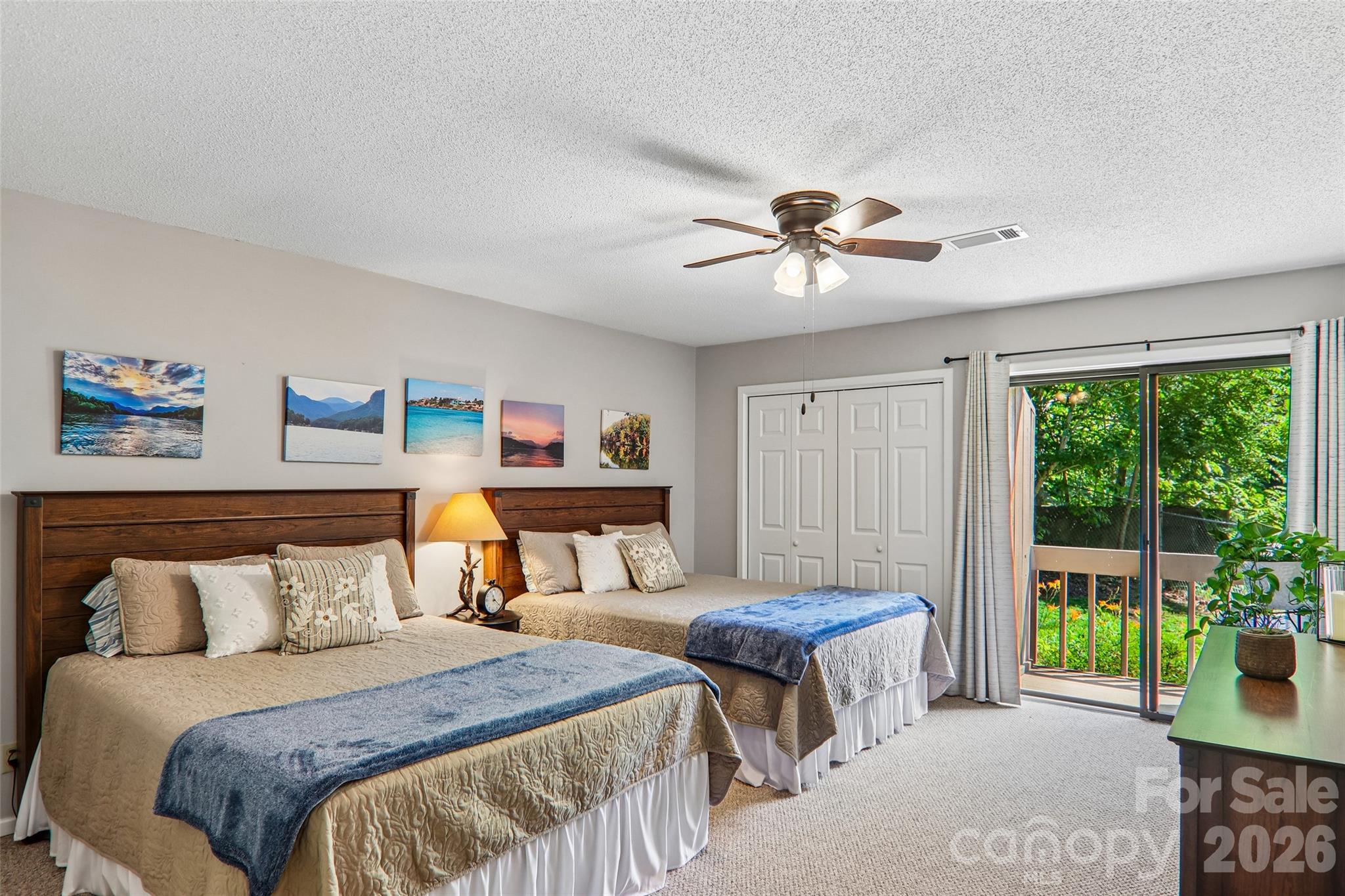 second large bedroom with private deck overlooking lake - 147 W Lake Drive S, Lake Lure