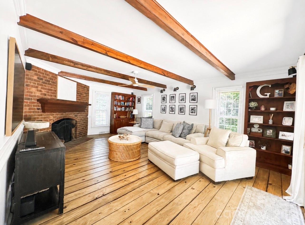 Den with fireplace and built ins - 469 Augusta Drive, Statesville