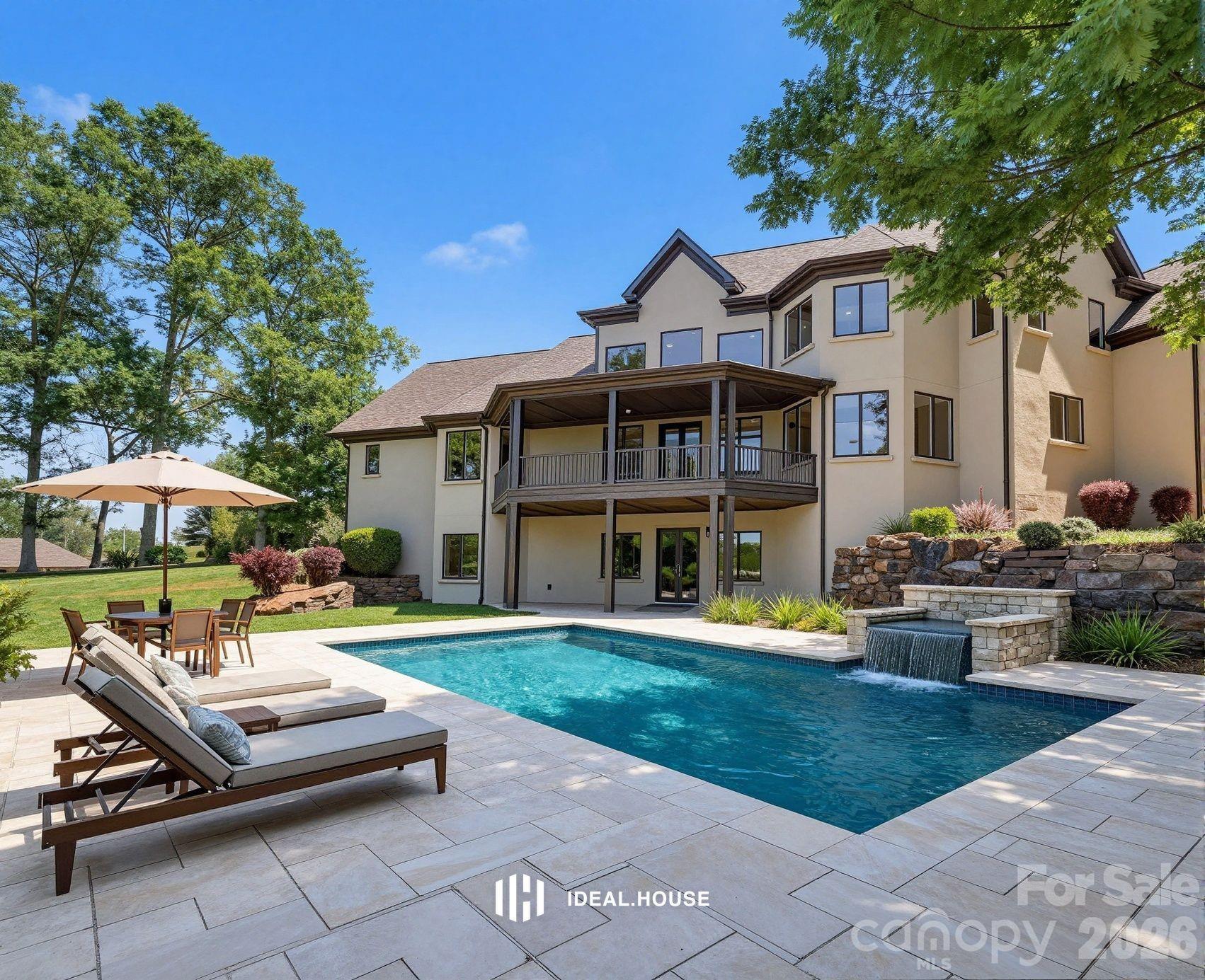 Rendering showcasing a future pool concept for the backyard - 8041 Water View Drive, Belmont
