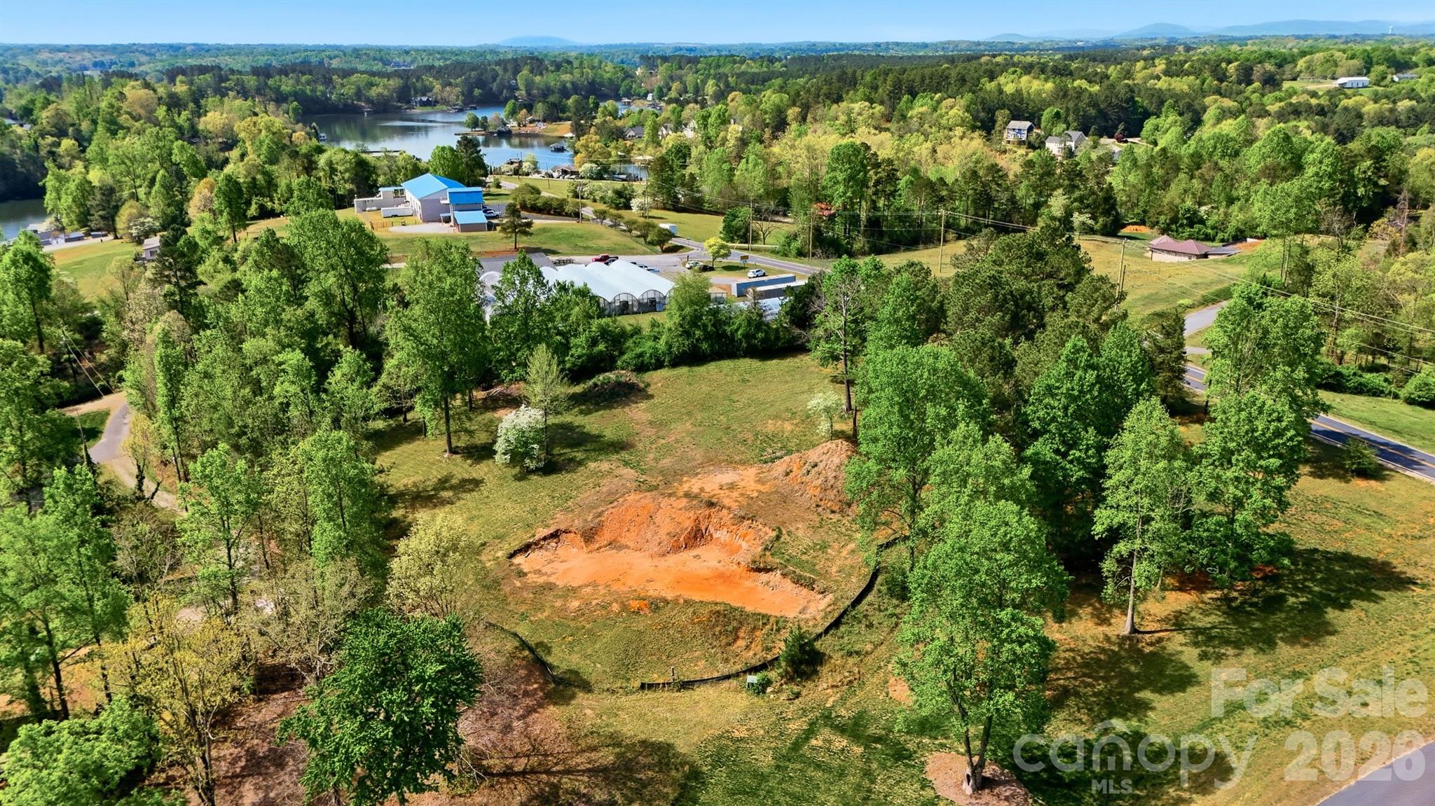 Aerial view with building site. - 5411 Icard Ridge Road, Hickory