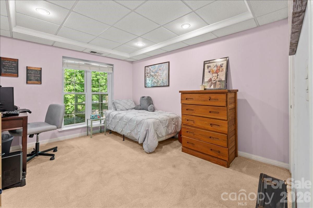 The downsairs flex space is currently being used as a bedroom. - 104 Balsam Circle, Troy