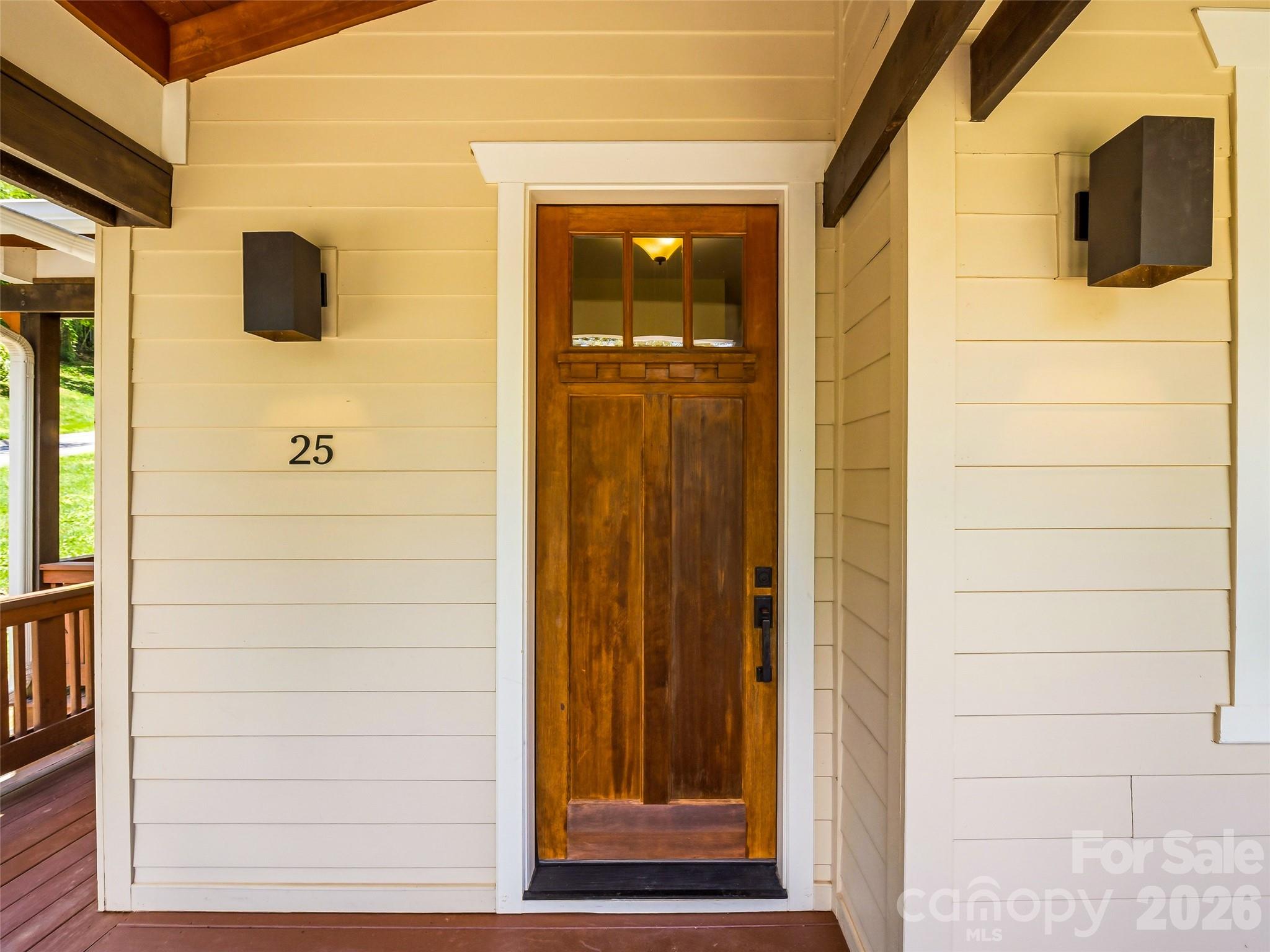 Welcome home to a newly refinished front door. - 25 Shady Park Lane, Asheville