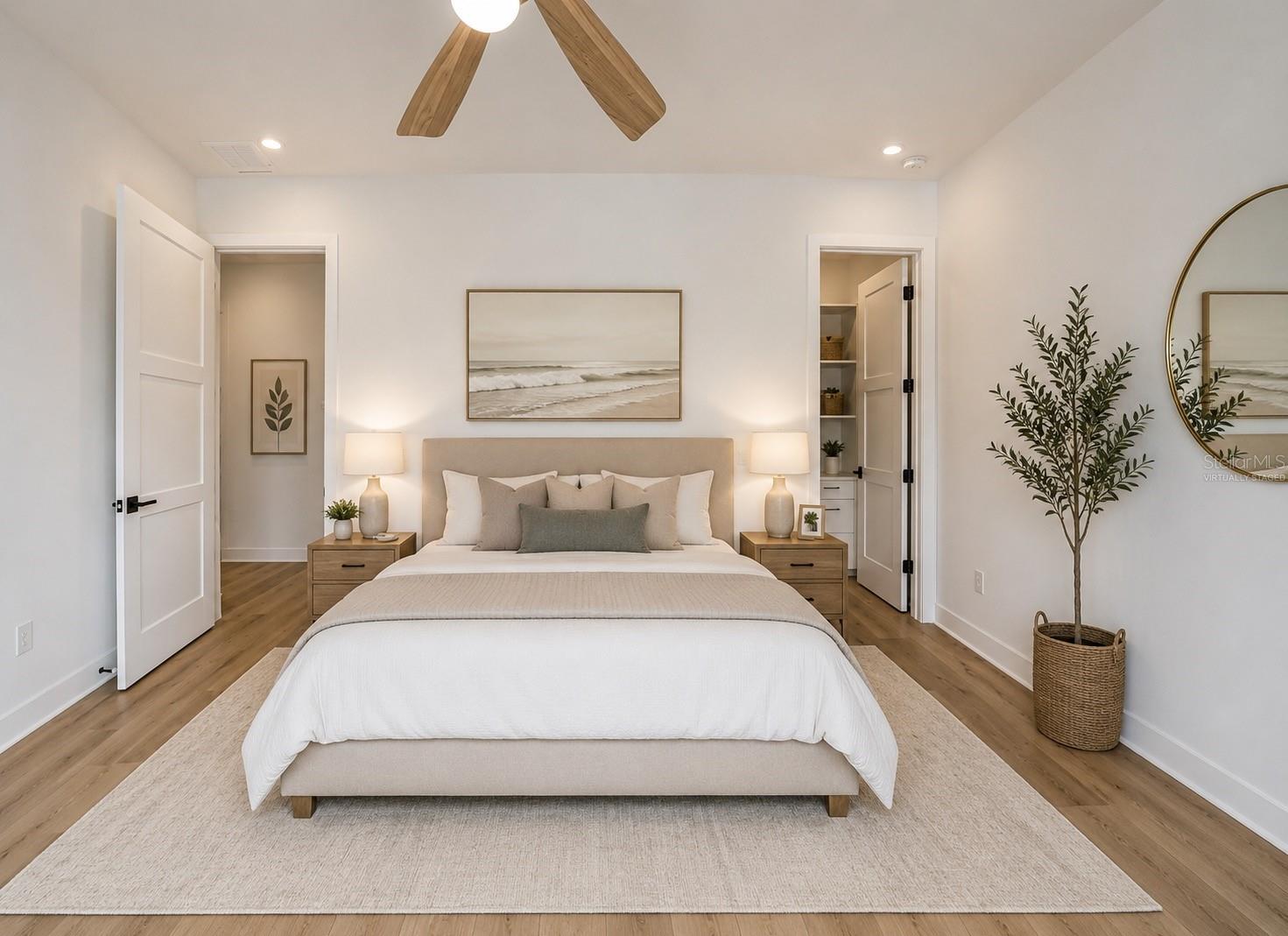 Virtually Staged 4th Bedroom with Walk-In Closet. - 16692 LIGGETT CIR, PORT CHARLOTTE