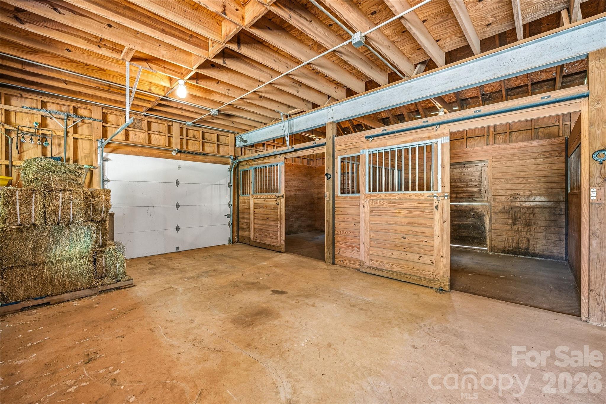 2 of 4 Stalls with Convenient Loading & Unloading Door - 3012 Polk County Line Road, Rutherfordton
