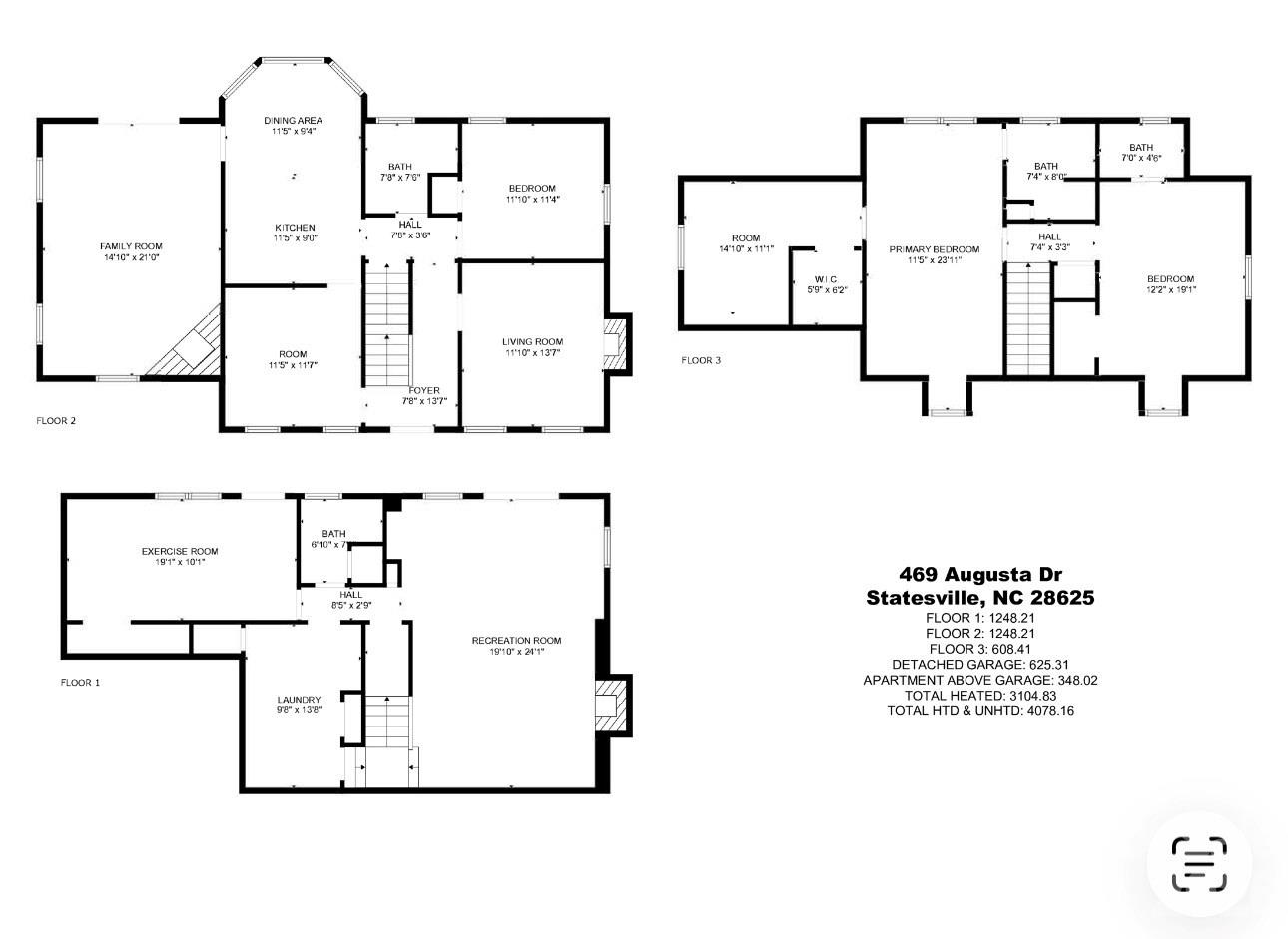 Main home layout - 469 Augusta Drive, Statesville