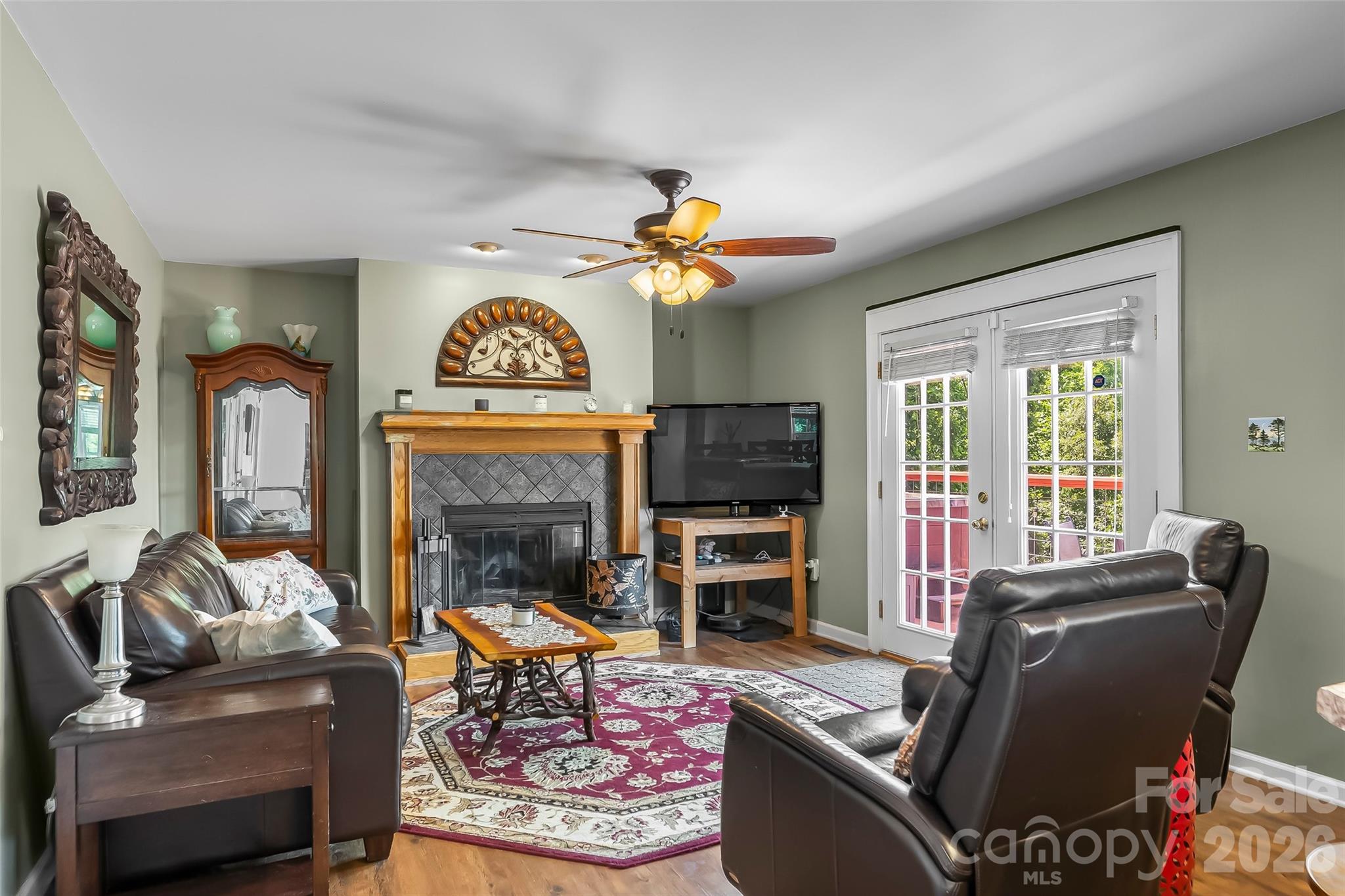 Livingroom with Beautiful Wood burning Fireplace - 70 Heslar Way, Marshall