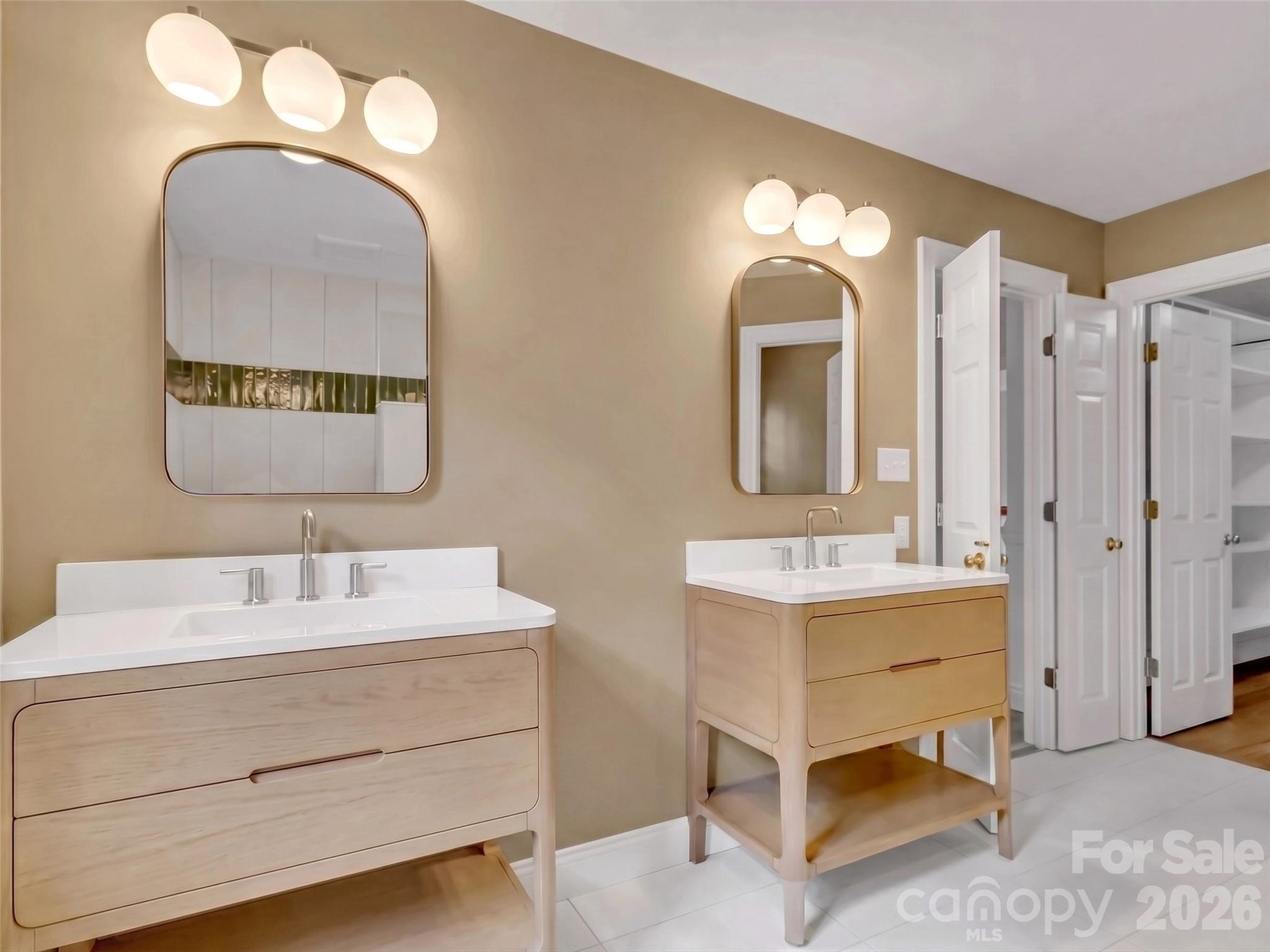 new primary bath vanities and lights - 9 Hickory Ridge, Fletcher