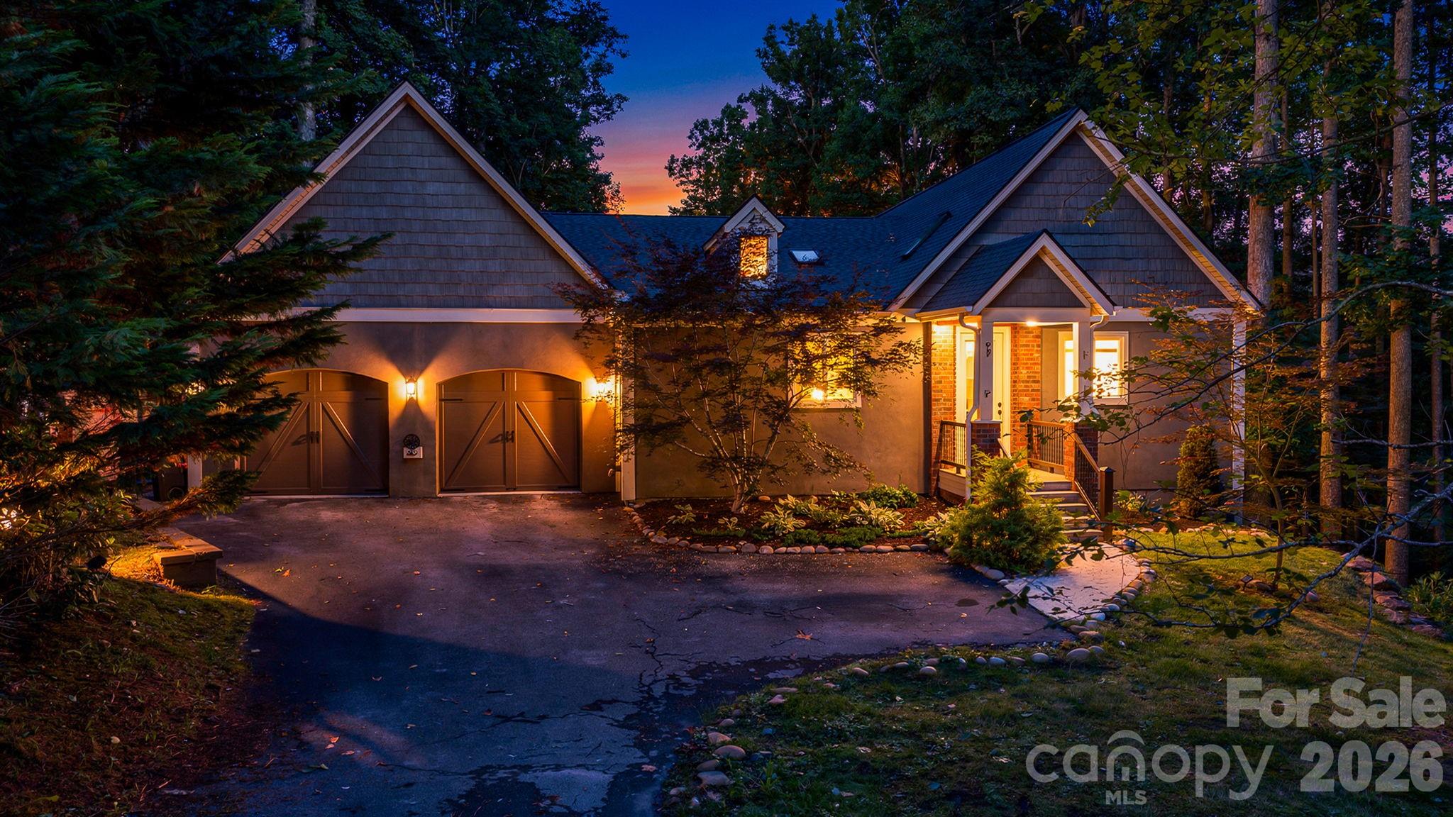 Front night view - 67 Reeses Ridge Court, Hendersonville