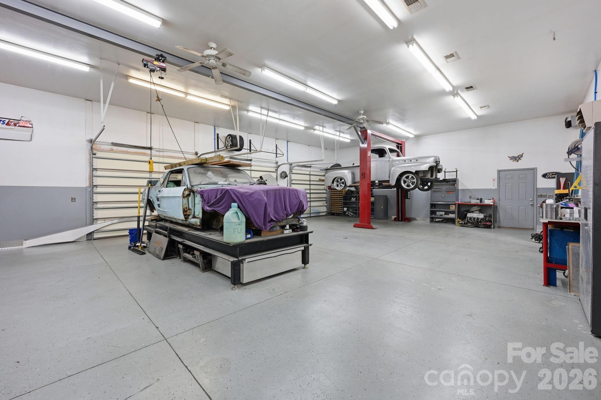 Auto Enthusiast's Dream Garage, Heated/Cooled and Plumbed for Future Half Bath - 132 Monarch Lane, Mooresville