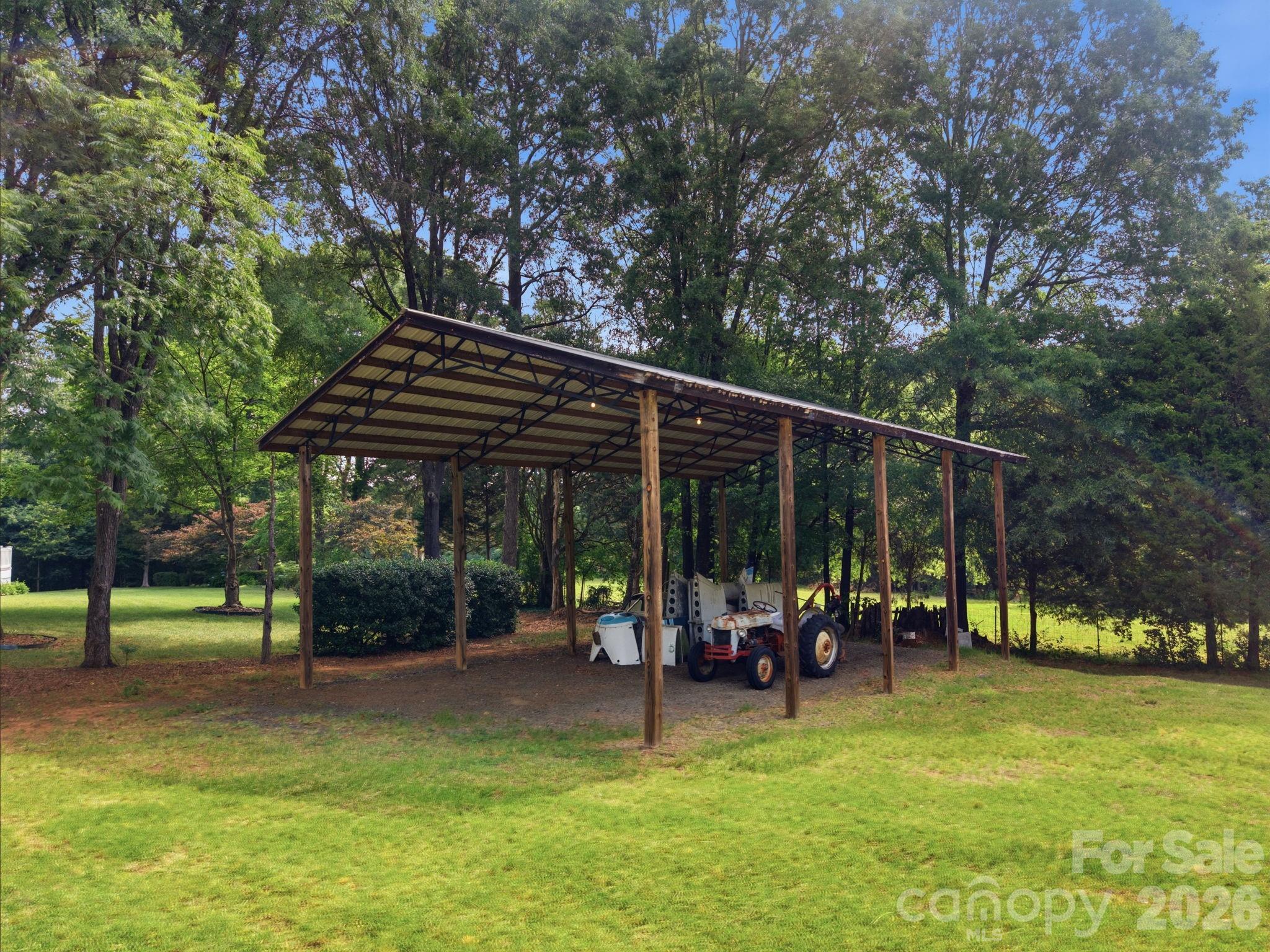 Tall Pole Barn has Lights and Power - 132 Monarch Lane, Mooresville