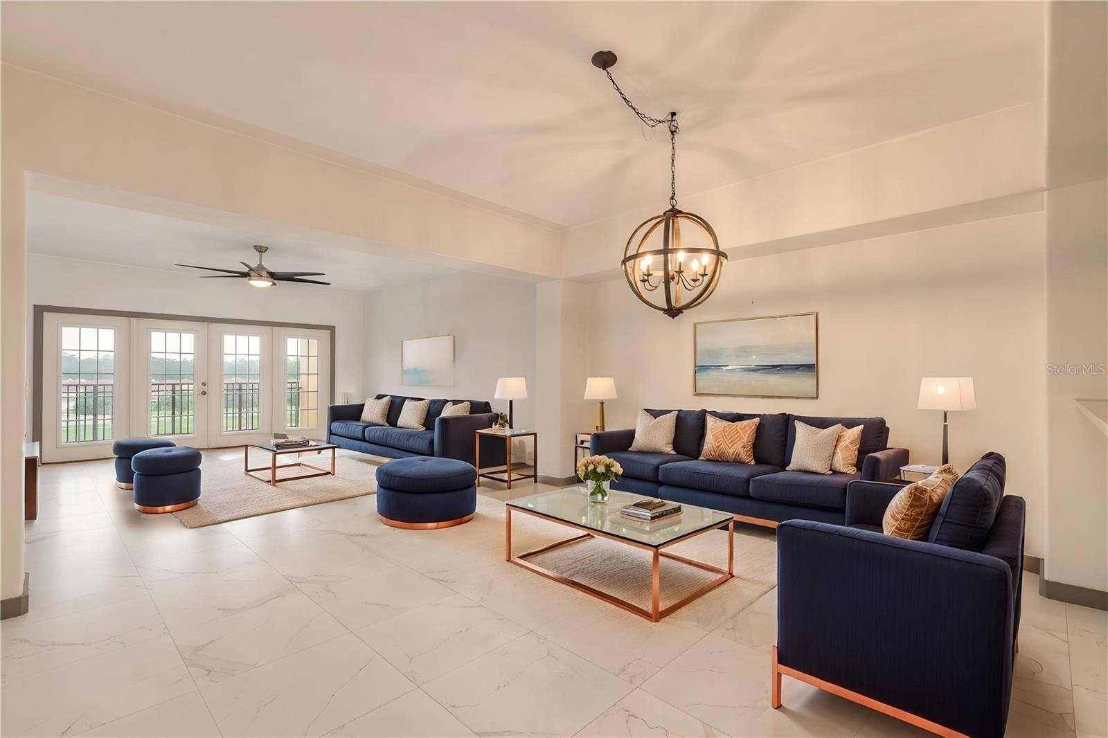 Virt Staged Living Room - 424 LUNA BELLA LN #416C, NEW SMYRNA BEACH