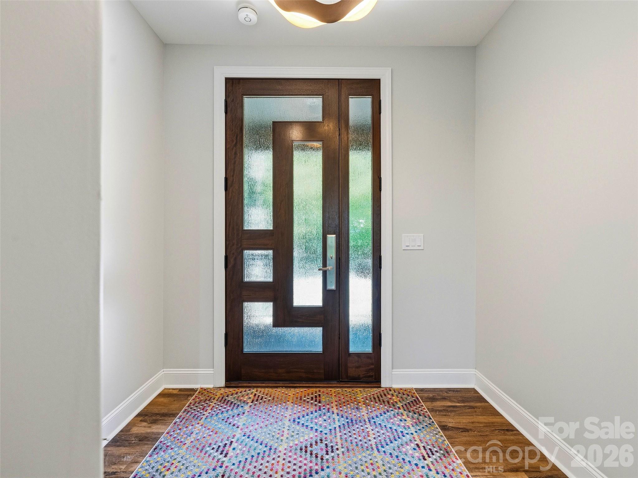 Beautiful, custom dual opening, mahogany and glass front door makes furniture moving easy. - 11 Timber Hill Drive, Leicester