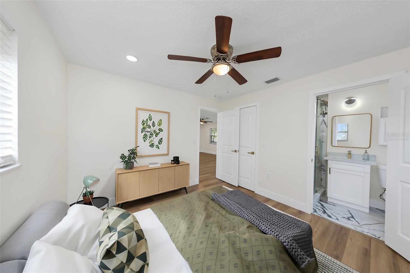 Master Bedroom - Virtually Staged - 1806 VANCOUVER DR, CLEARWATER
