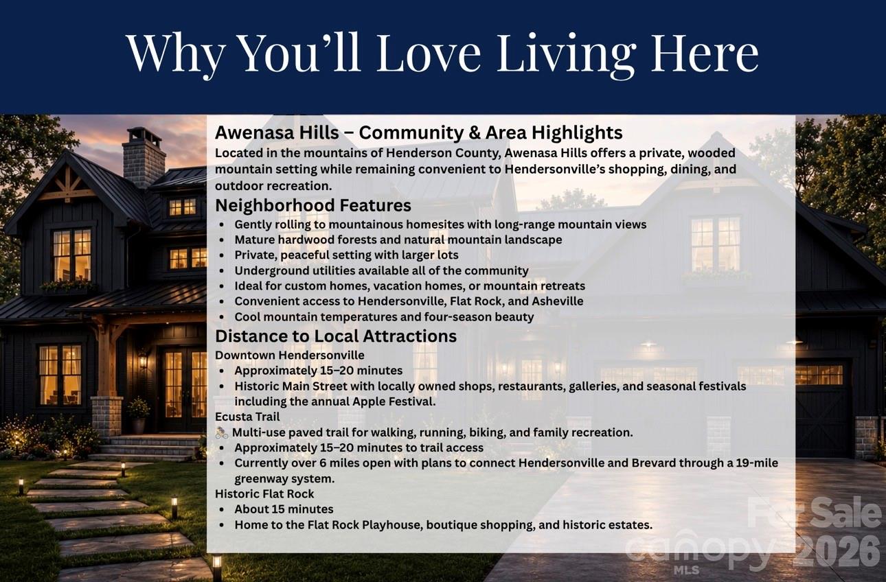 Features - - Lot #28 Awi Trail, Hendersonville