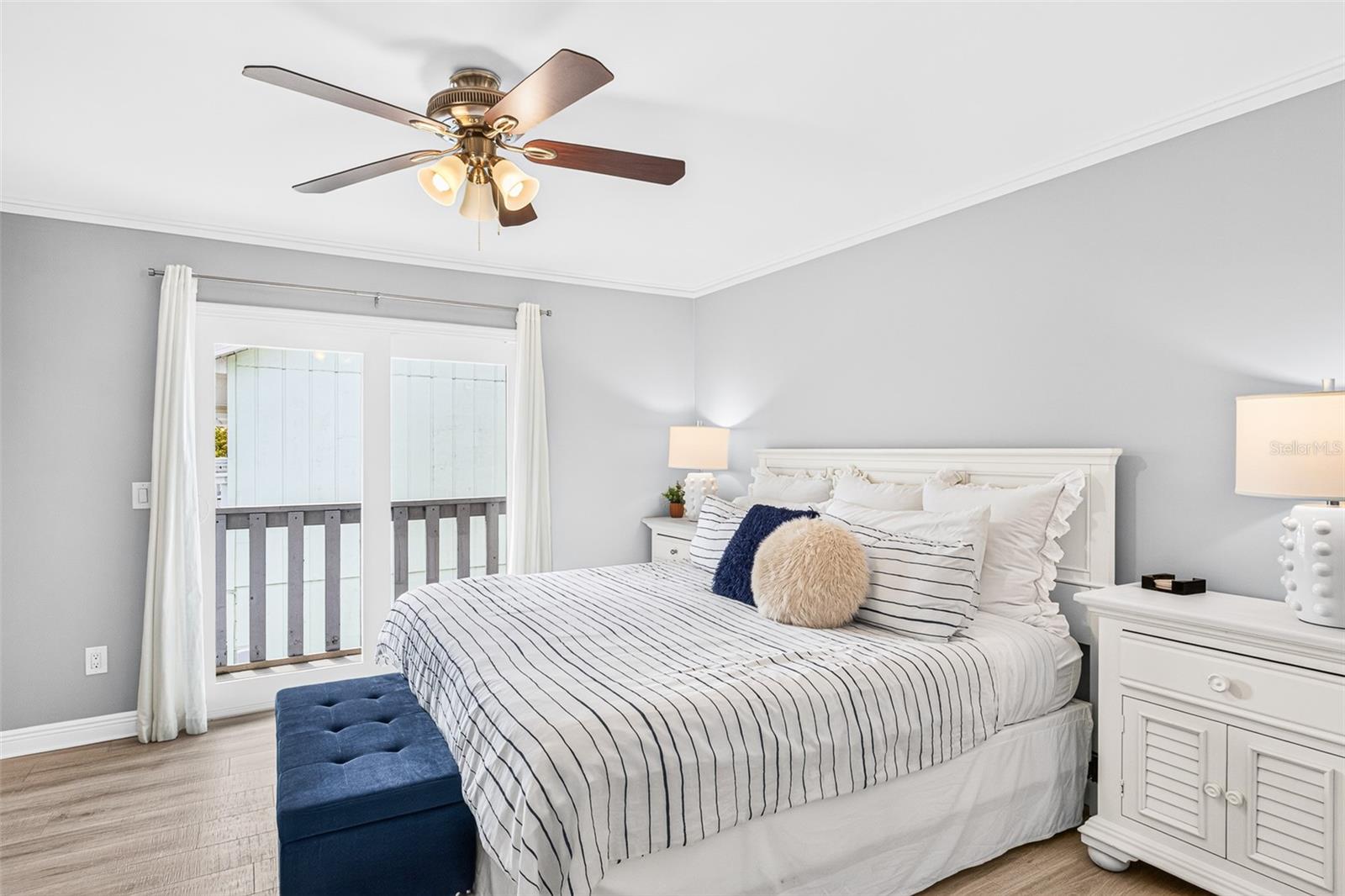 2nd bedroom with balcony access and walking closet - 742 LAUREL BAY CIR, NEW SMYRNA BEACH