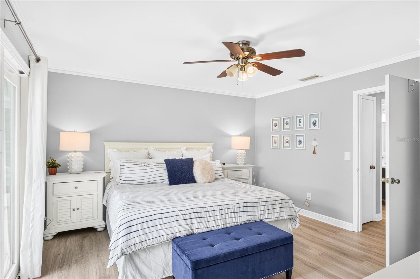 2nd bedroom with balcony access and walking closet - 742 LAUREL BAY CIR, NEW SMYRNA BEACH