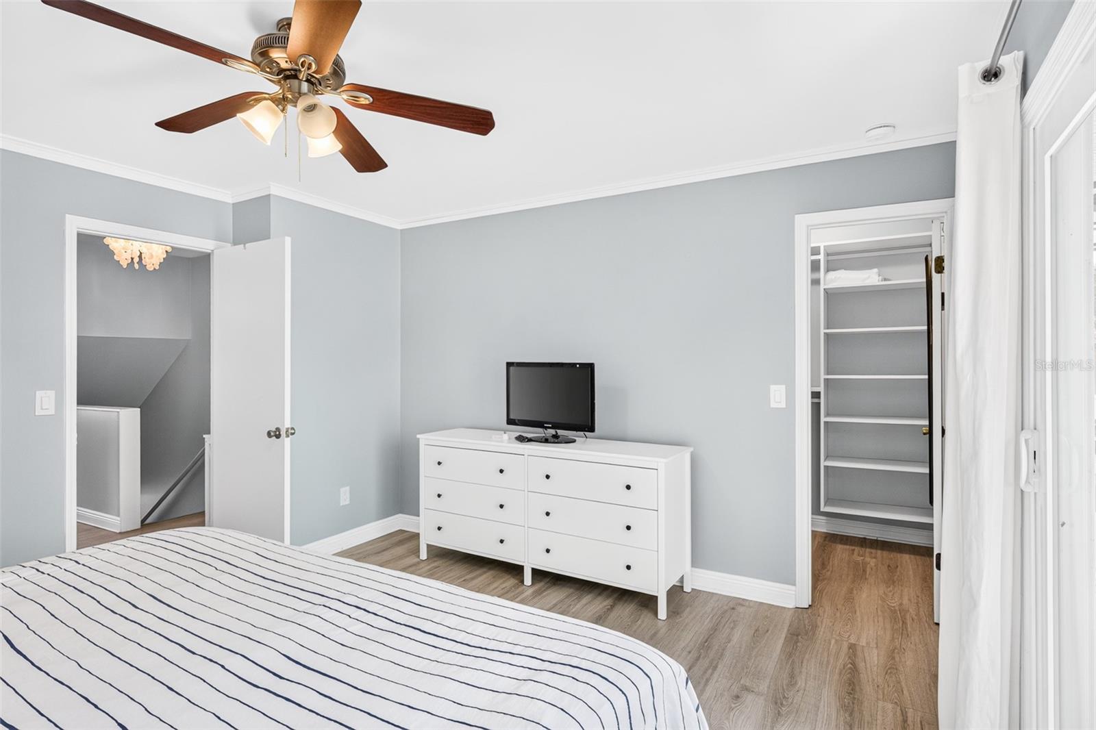 2nd bedroom with balcony access and walking closet - 742 LAUREL BAY CIR, NEW SMYRNA BEACH
