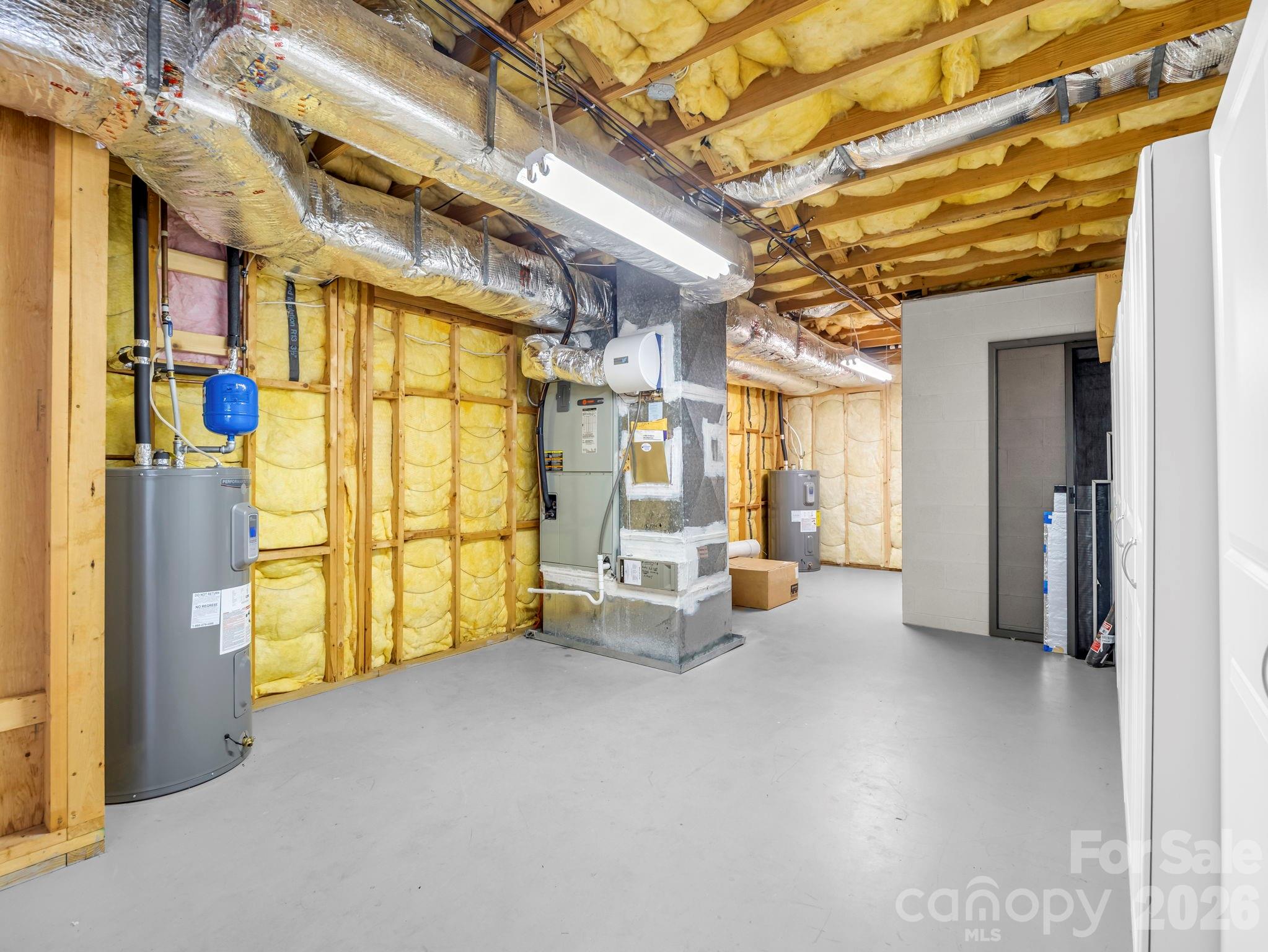 Basement storage & Utility area - 115 Woodhaven Drive, Hendersonville