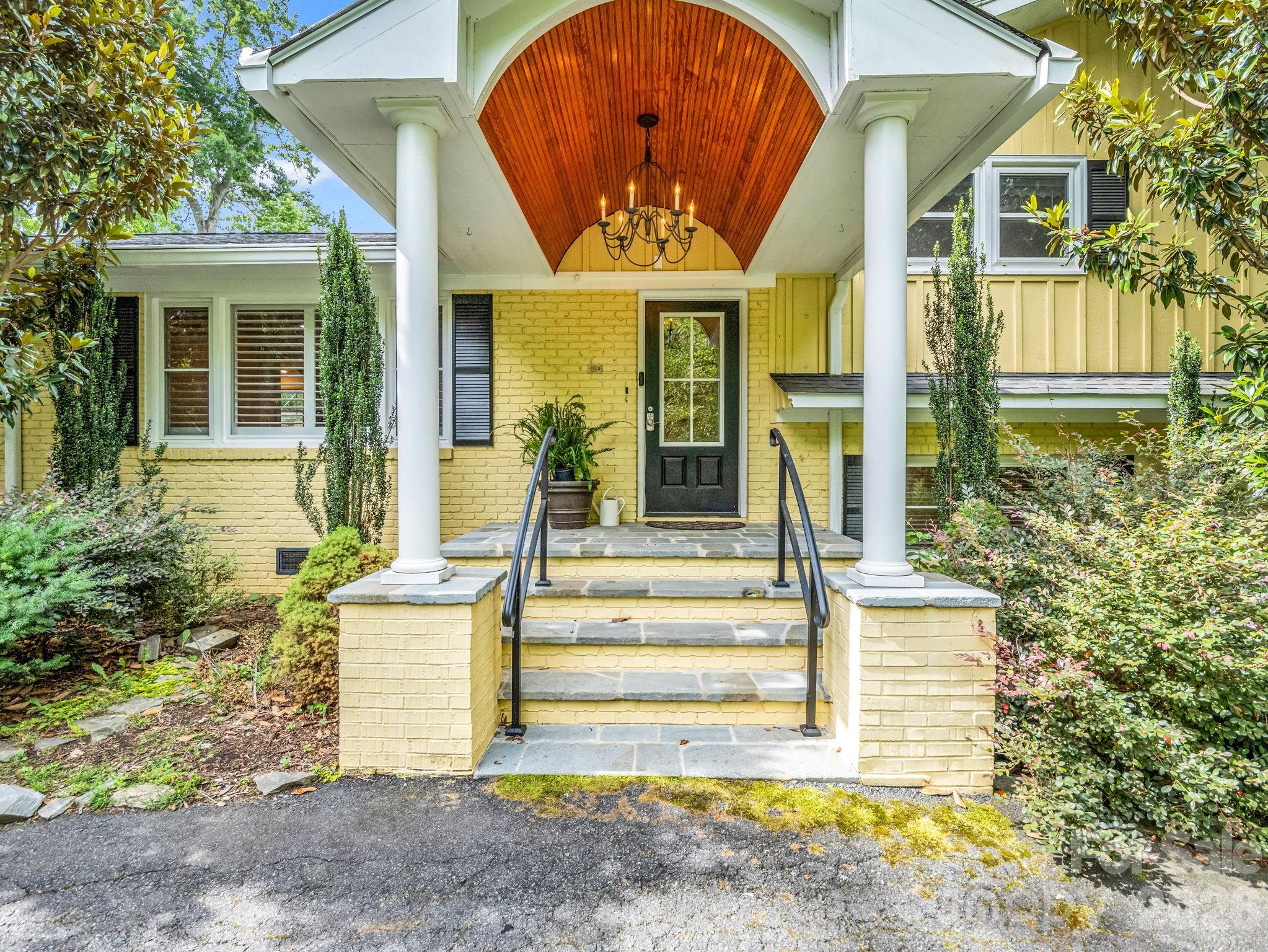 Beautiful barrel ceiling as you enter. - 111 Dogwood Drive, Black Mountain