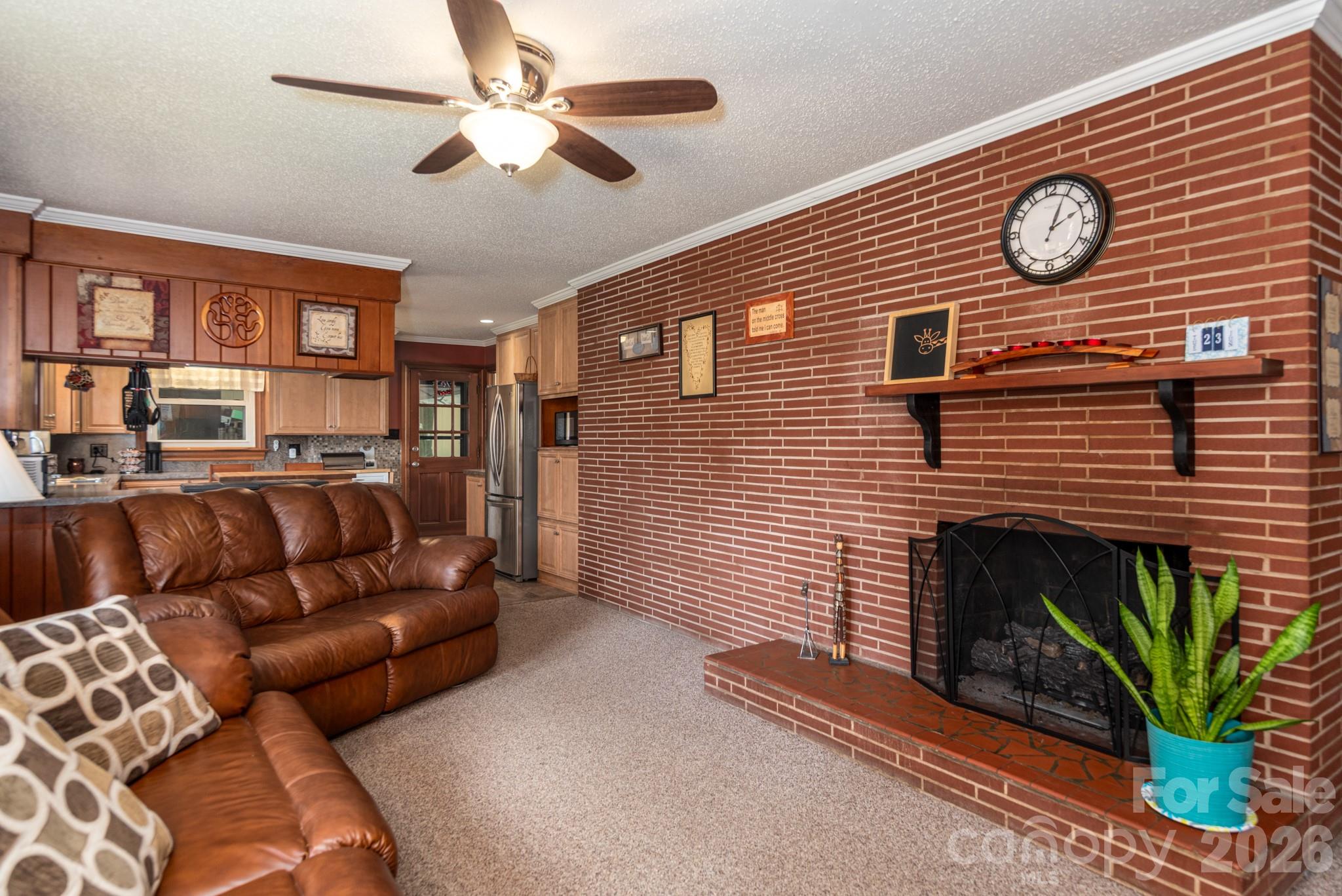 Gas Log Fireplace - 117 Rockwood Lane, Statesville