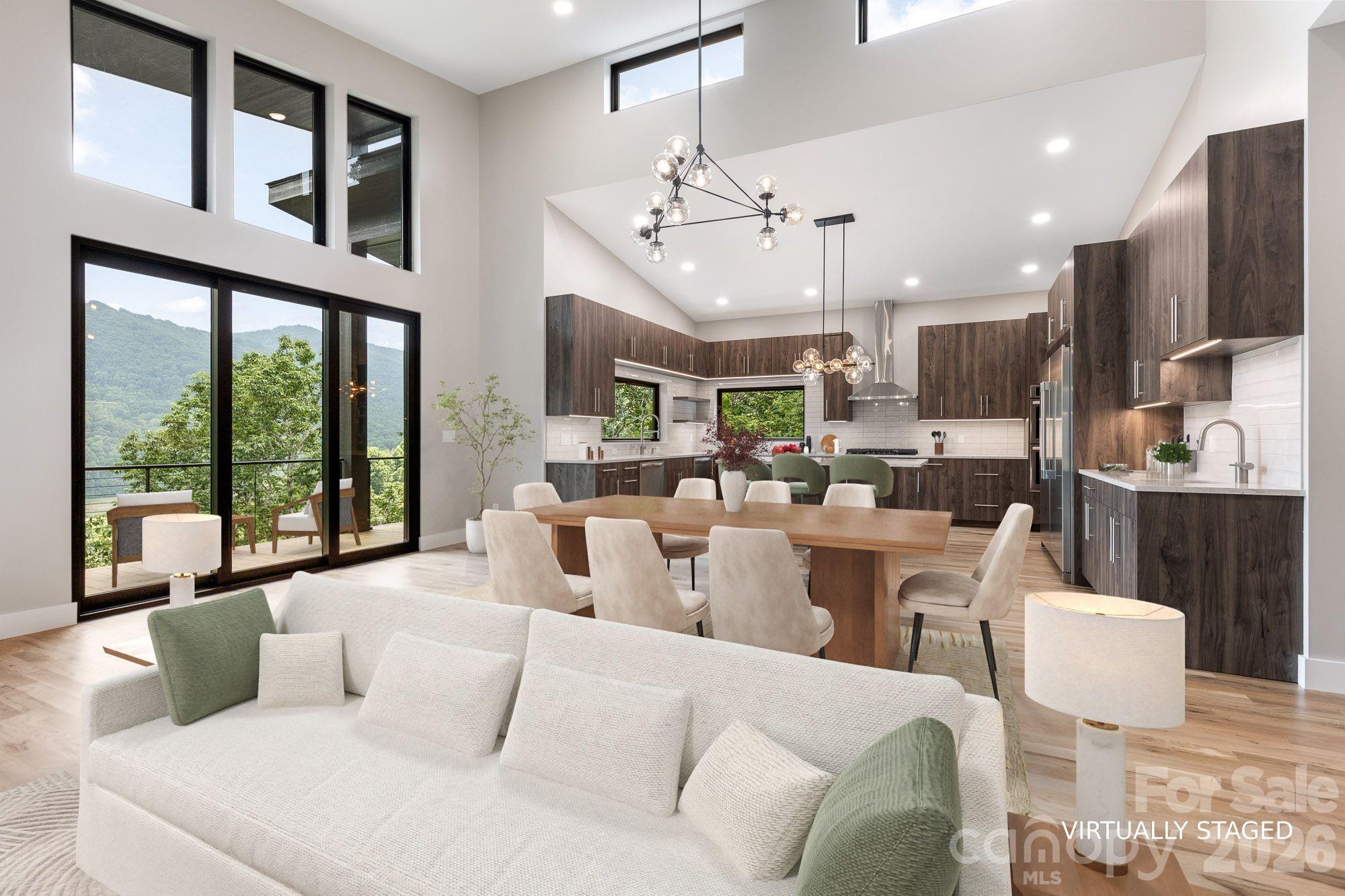 Common area virtually staged. - 60 King Horn Ridge, Waynesville