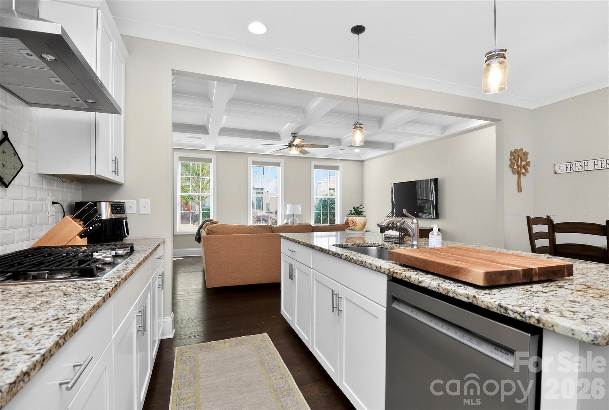 Granite Countertops and Beautiful Backsplash - 115 Mint Avenue, Mooresville