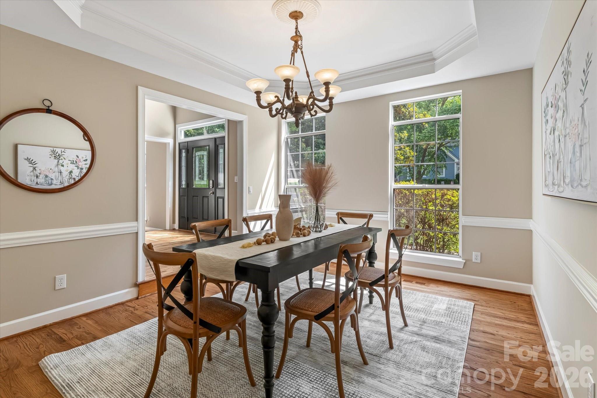 Formal Dining Room ready for hosting - 122 Lake Pine Road, Mooresville