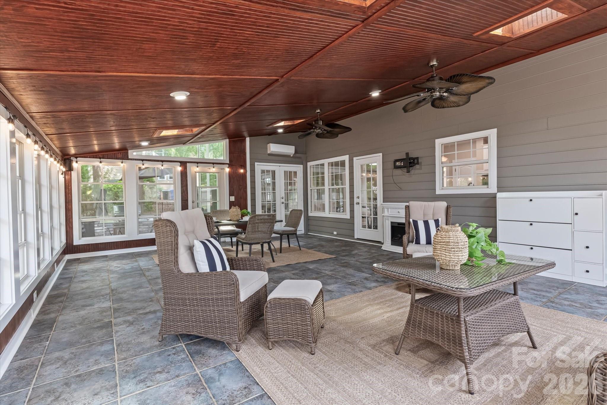 Brand New mini split keeps the sunroom temperate year around - 122 Lake Pine Road, Mooresville