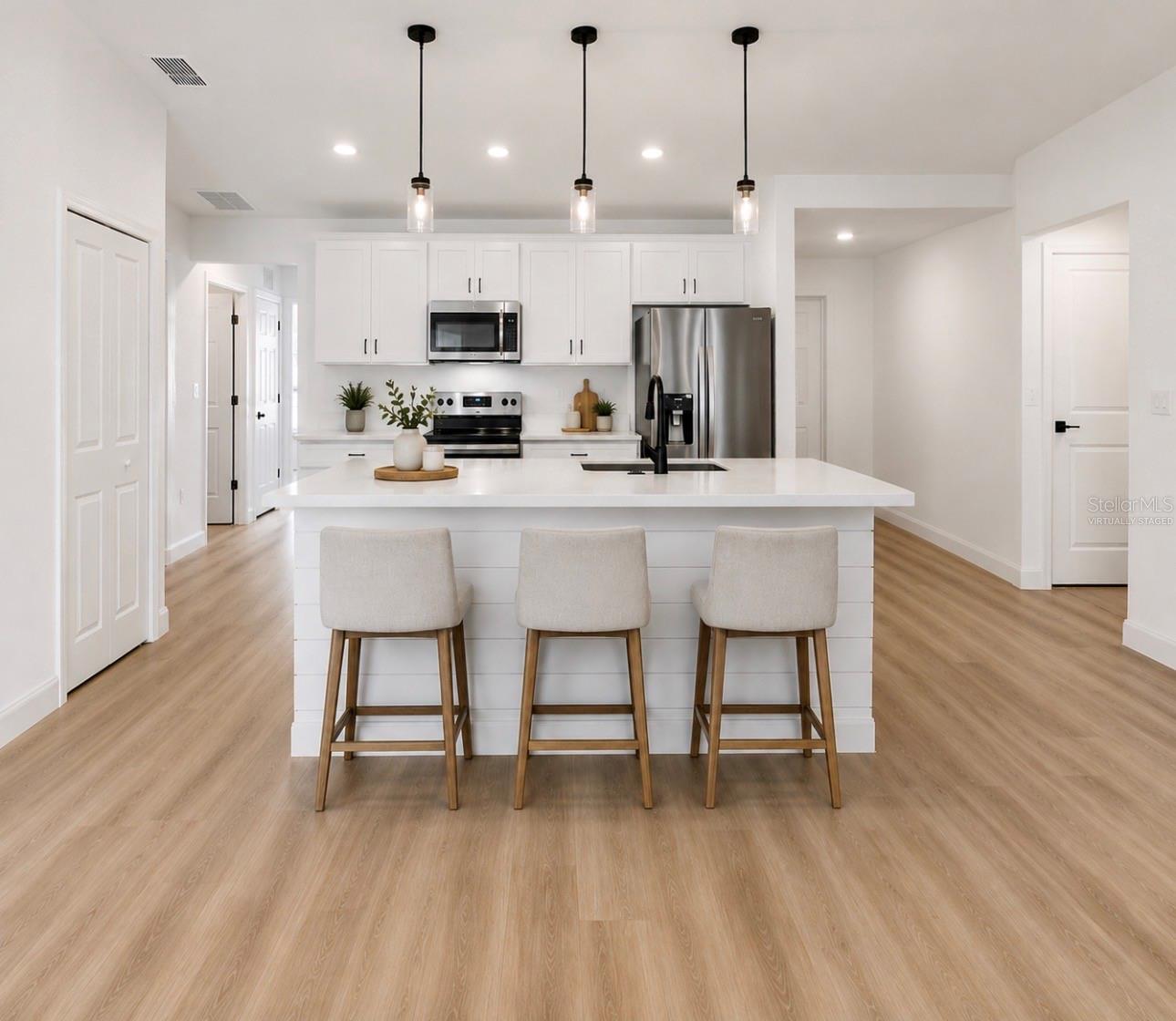 Open Concept Kitchen-Virtually Staged - 18 FLAMINGO DR, PALM COAST